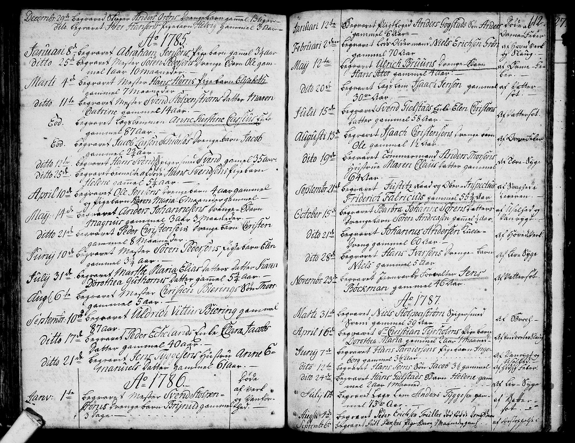 Larvik kirkebøker, SAKO/A-352/F/Fb/L0001: Ministerialbok nr. II 1, 1779-1817, s. 112