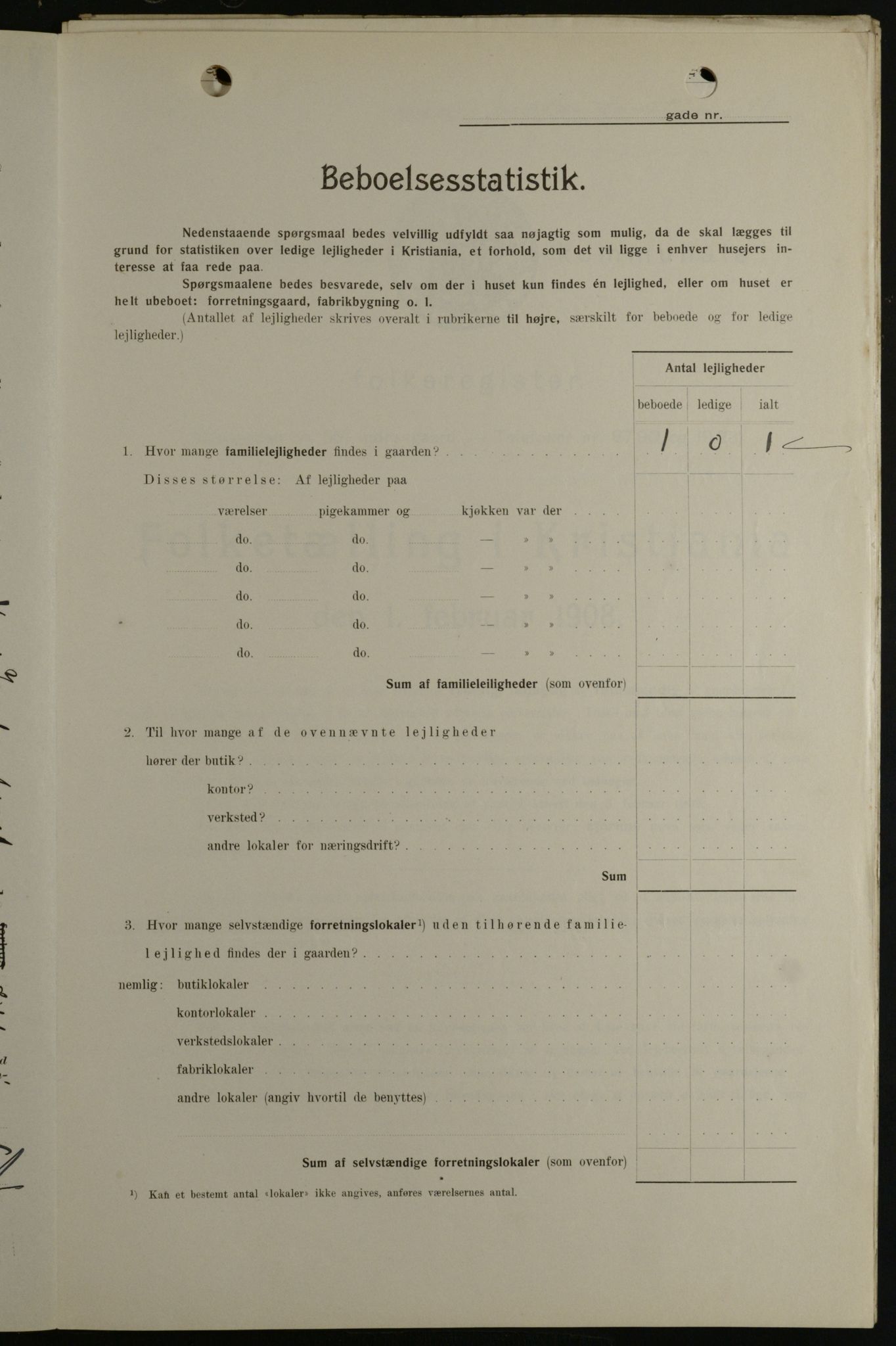 OBA, Kommunal folketelling 1.2.1908 for Kristiania kjøpstad, 1908, s. 41927