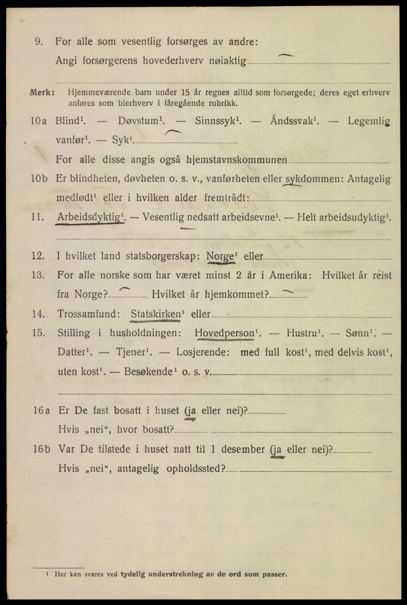 SAK, Folketelling 1920 for 1002 Mandal ladested, 1920, s. 4182
