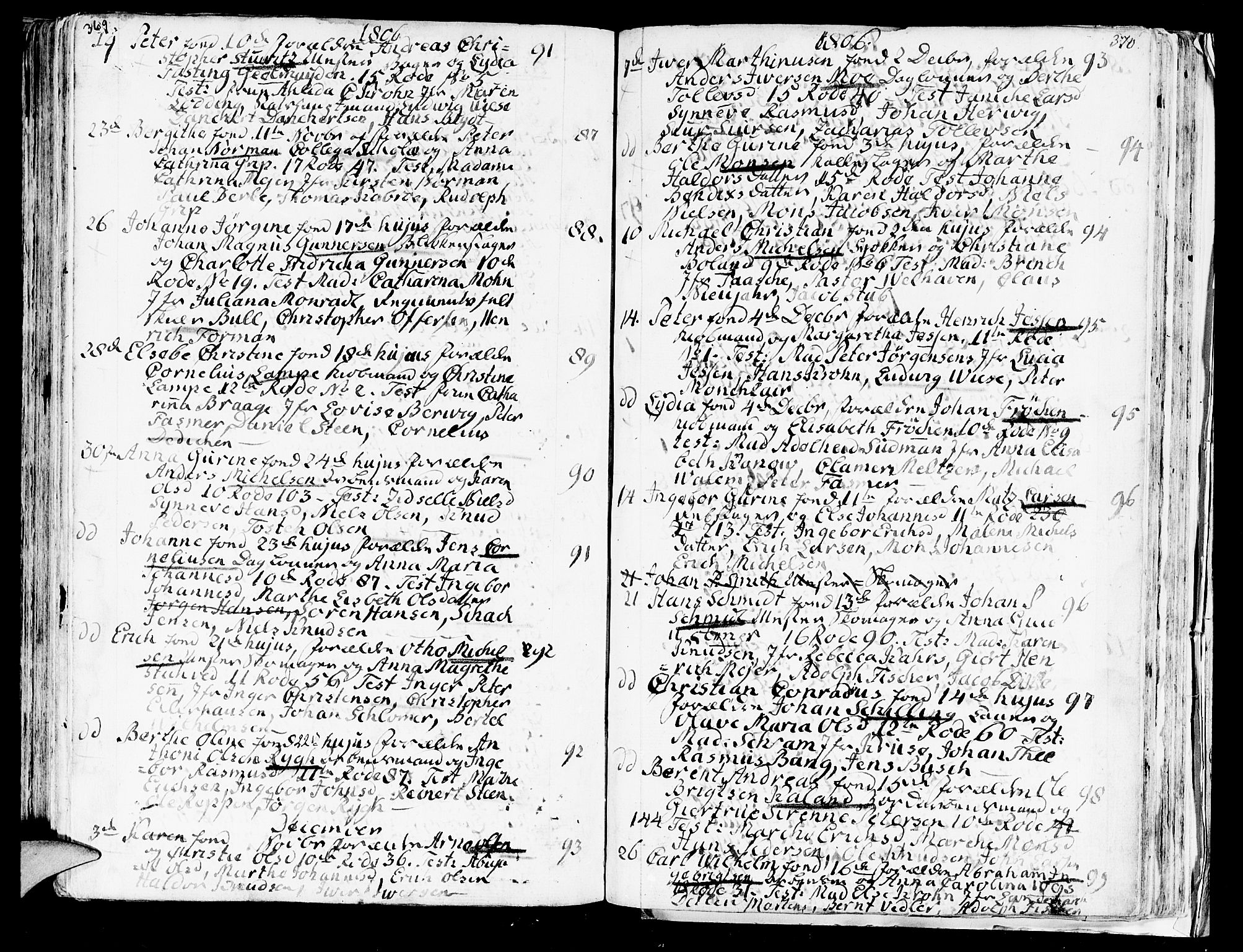Domkirken sokneprestembete, AV/SAB-A-74801/H/Haa/L0004: Ministerialbok nr. A 4, 1763-1820, s. 369-370