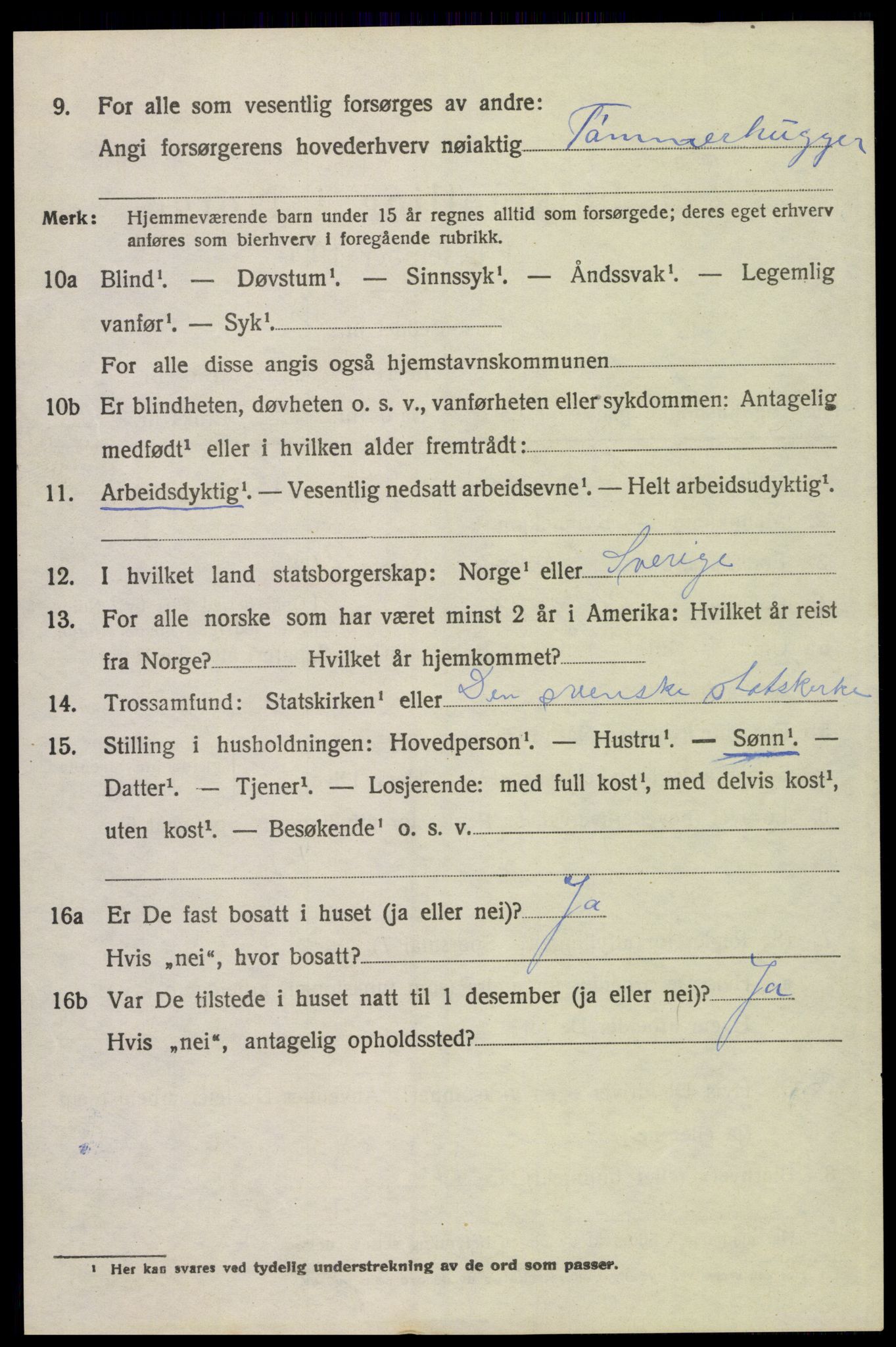 SAH, Folketelling 1920 for 0428 Trysil herred, 1920, s. 3150