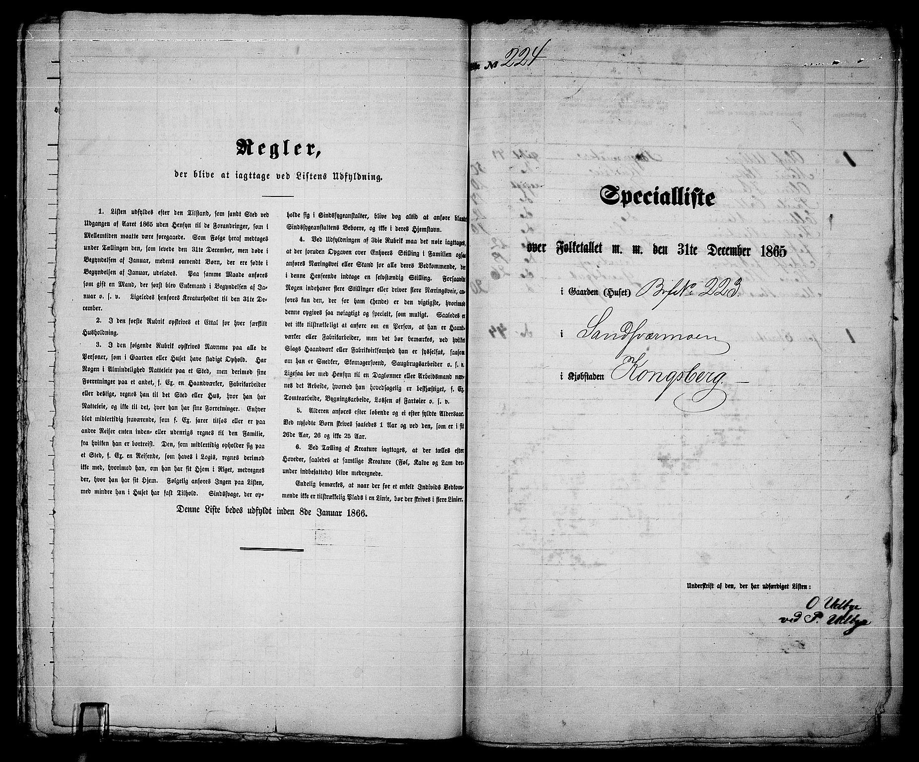 RA, Folketelling 1865 for 0604B Kongsberg prestegjeld, Kongsberg kjøpstad, 1865, s. 460