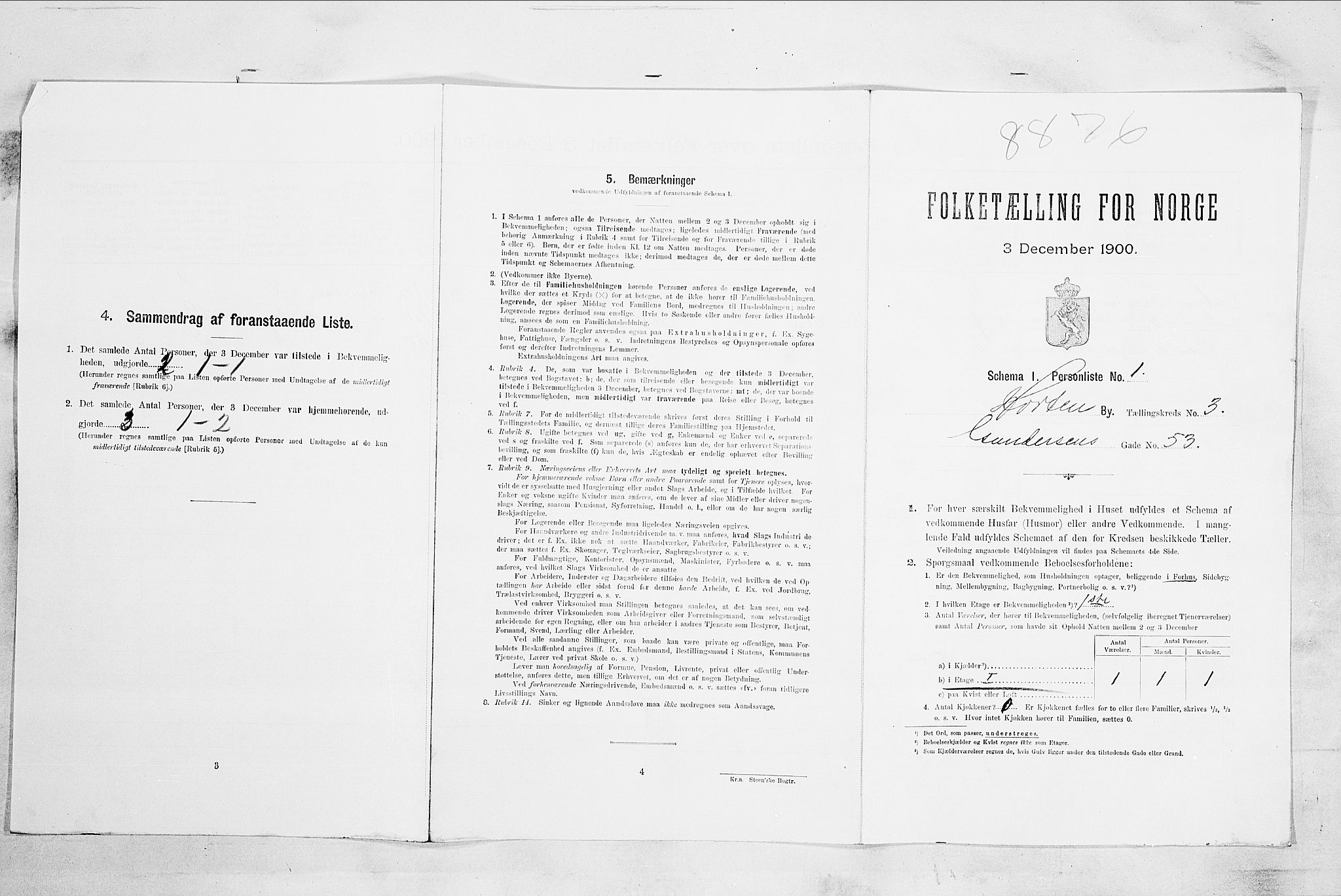 RA, Folketelling 1900 for 0703 Horten ladested, 1900, s. 2304