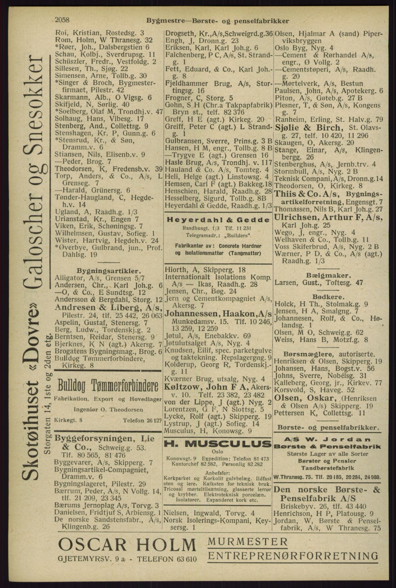 Kristiania/Oslo adressebok, PUBL/-, 1929, s. 2058