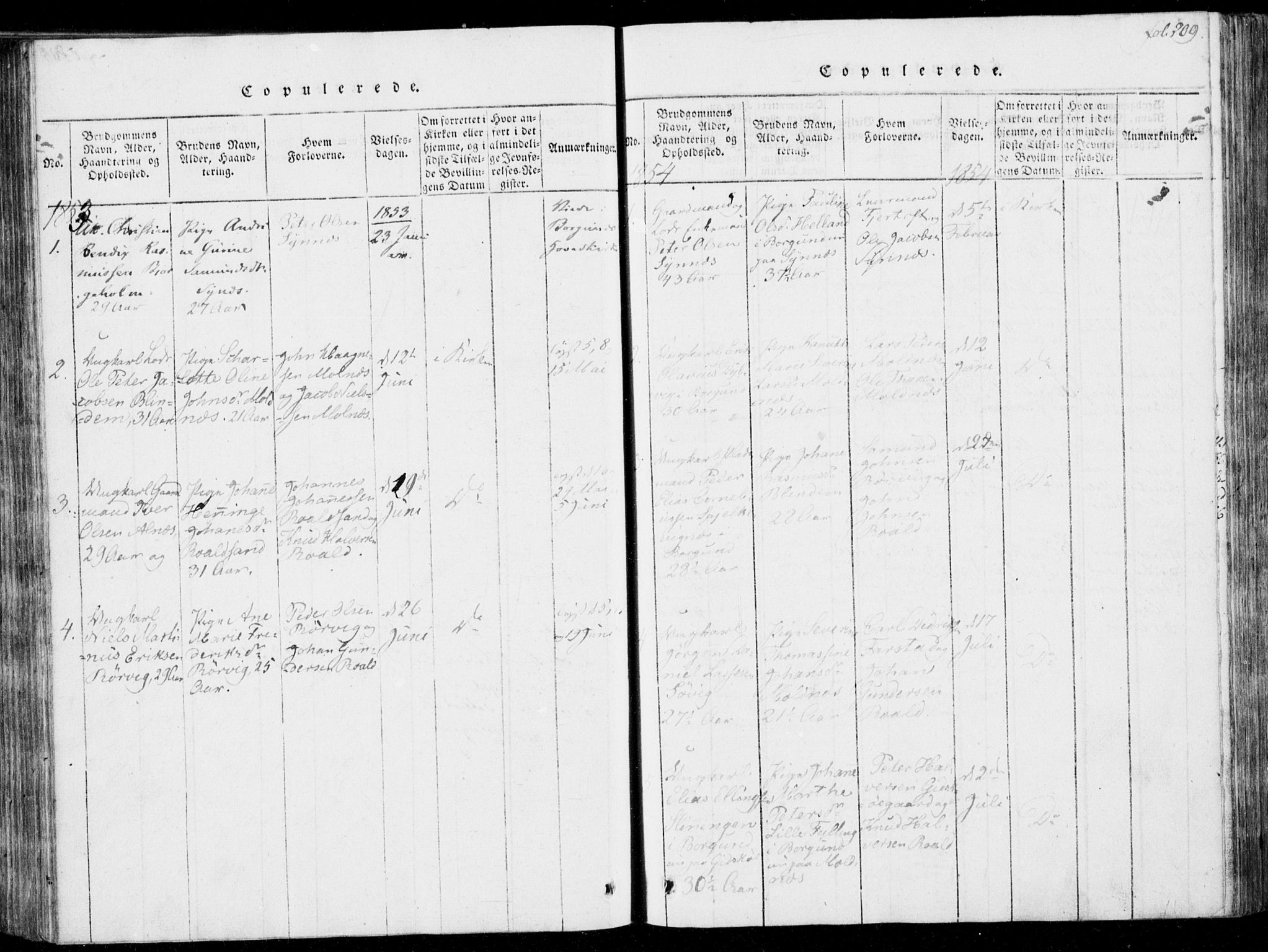 Ministerialprotokoller, klokkerbøker og fødselsregistre - Møre og Romsdal, AV/SAT-A-1454/537/L0517: Ministerialbok nr. 537A01, 1818-1862, s. 209