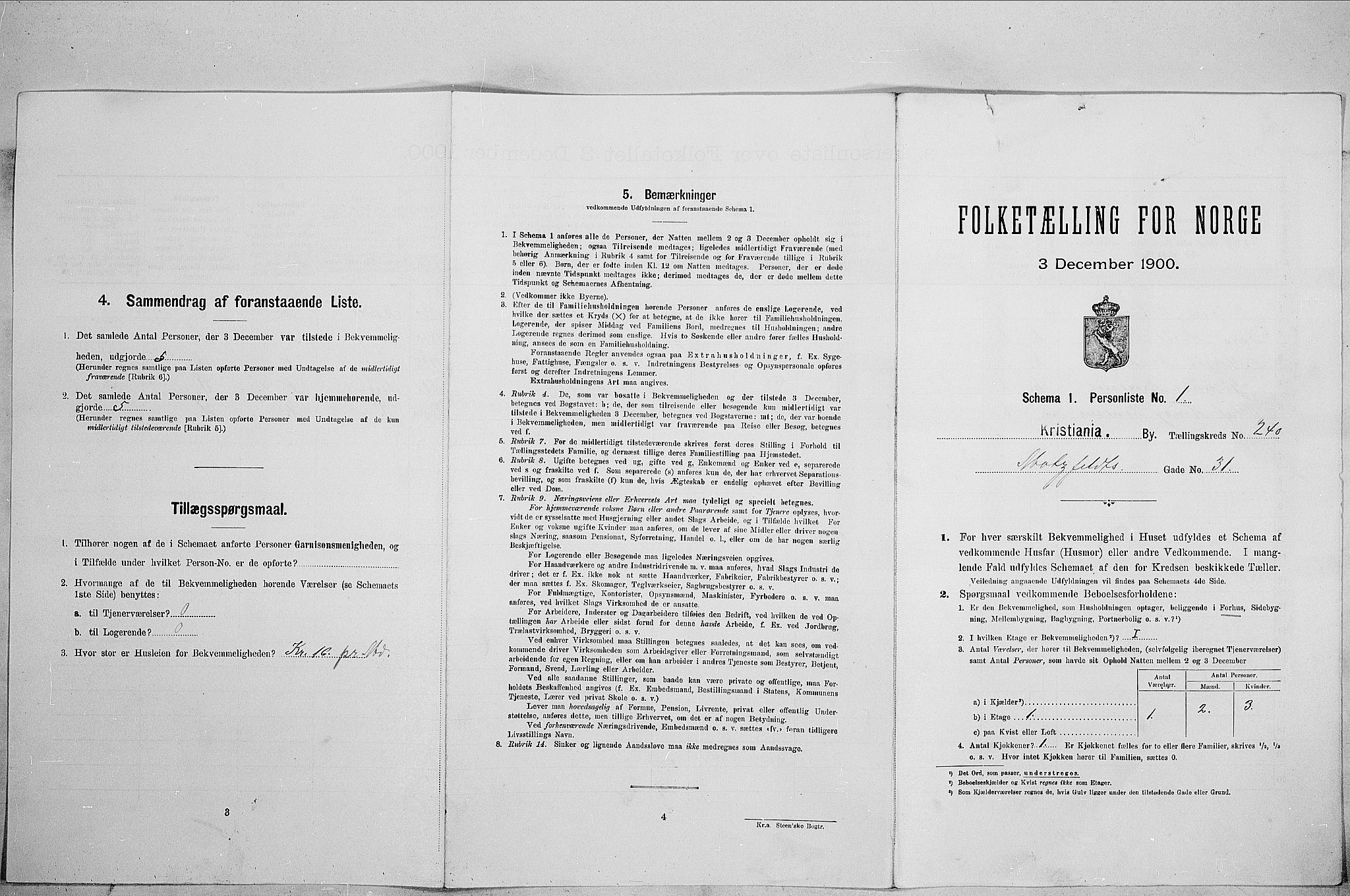 SAO, Folketelling 1900 for 0301 Kristiania kjøpstad, 1900, s. 60227