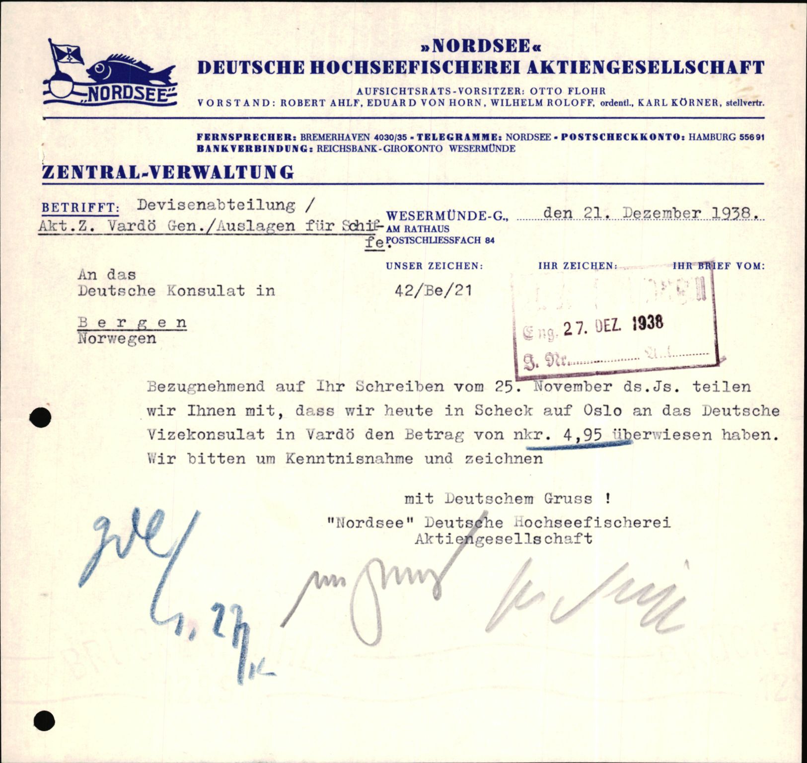 Forsvarets Overkommando. 2 kontor. Arkiv 11.4. Spredte tyske arkivsaker, AV/RA-RAFA-7031/D/Dar/Darc/L0026: FO.II. Tyske konsulater, 1928-1940, s. 756