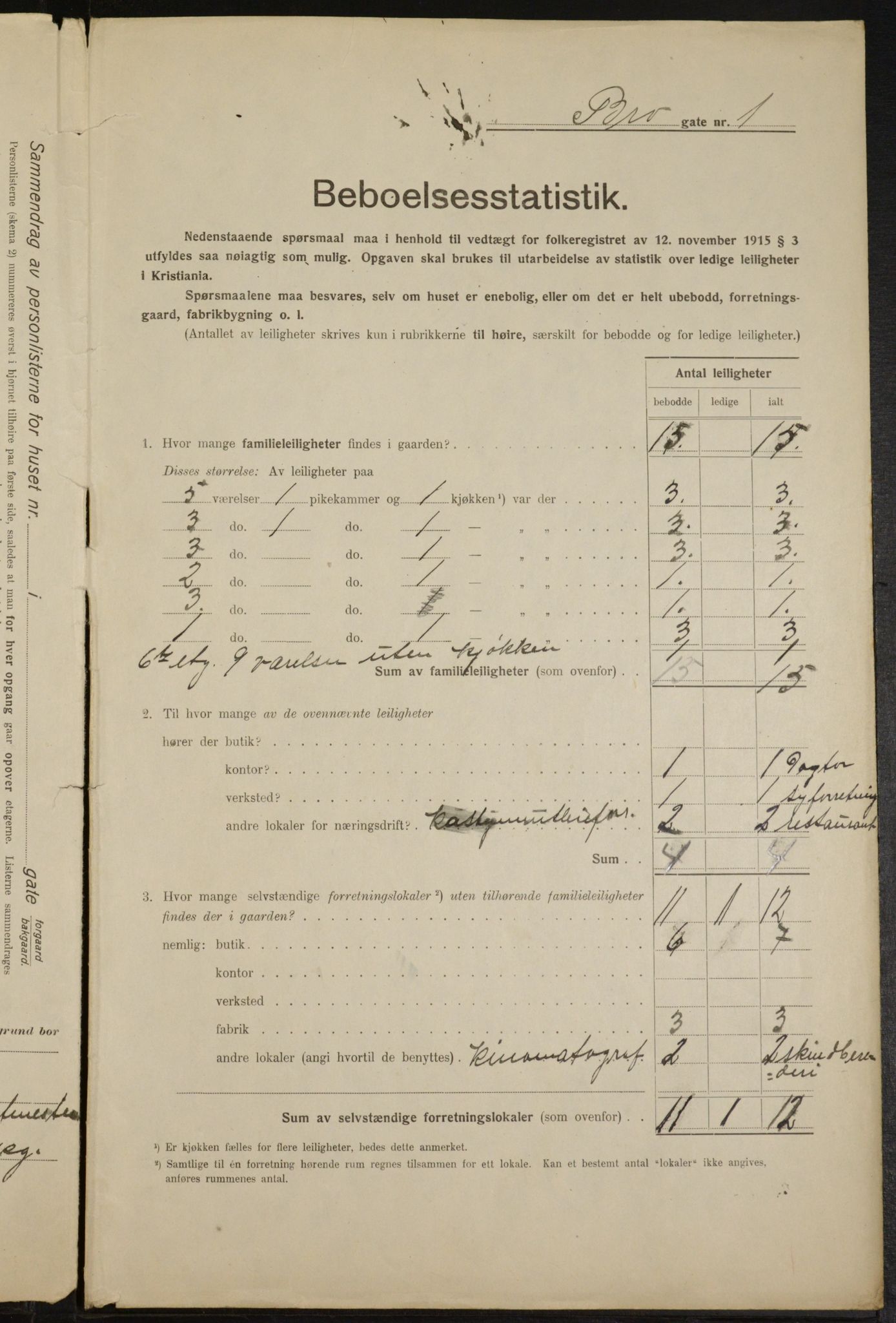 OBA, Kommunal folketelling 1.2.1916 for Kristiania, 1916, s. 9820