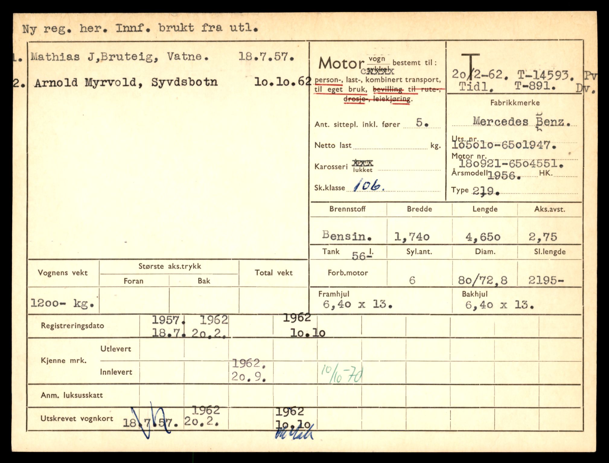 Møre og Romsdal vegkontor - Ålesund trafikkstasjon, AV/SAT-A-4099/F/Fe/L0047: Registreringskort for kjøretøy T 14580 - T 14720, 1927-1998, s. 371