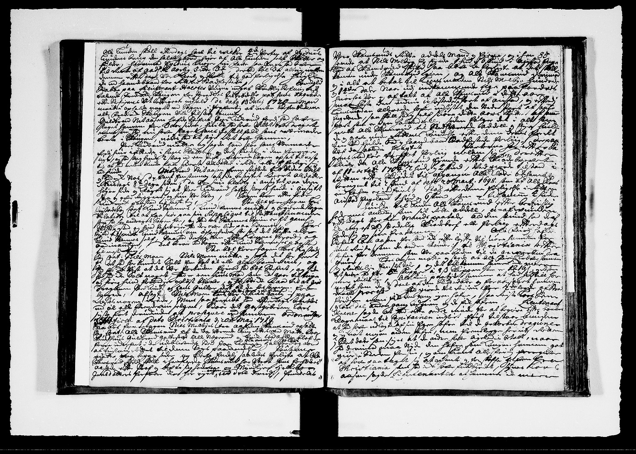 Toten tingrett, AV/SAH-TING-006/G/Gb/Gba/L0026: Tingbok, 1718-1721, s. 84b-85a