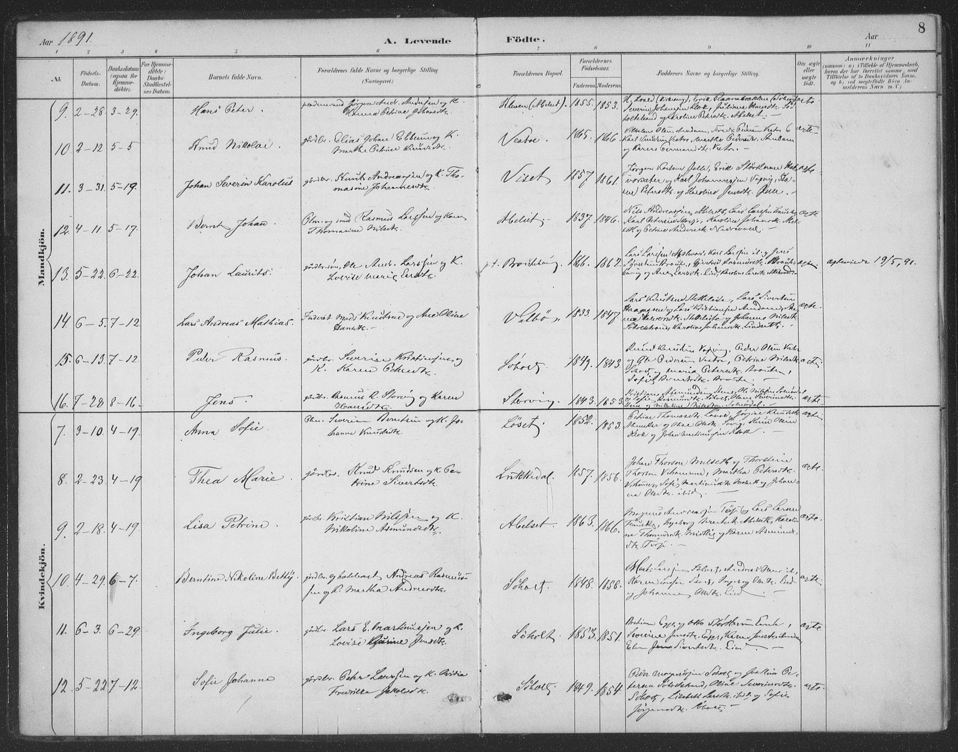 Ministerialprotokoller, klokkerbøker og fødselsregistre - Møre og Romsdal, SAT/A-1454/522/L0316: Ministerialbok nr. 522A11, 1890-1911, s. 8