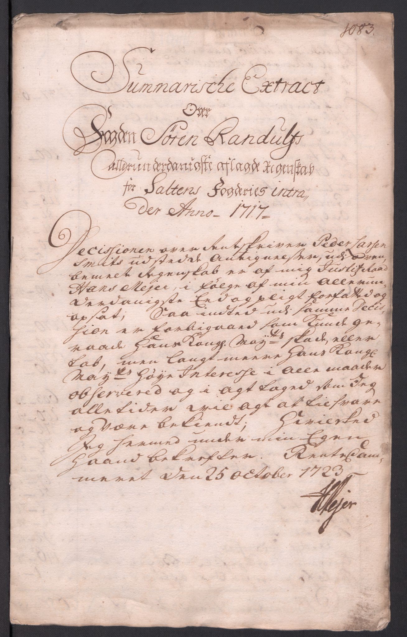 Rentekammeret inntil 1814, Reviderte regnskaper, Fogderegnskap, AV/RA-EA-4092/R66/L4587: Fogderegnskap Salten, 1717, s. 19