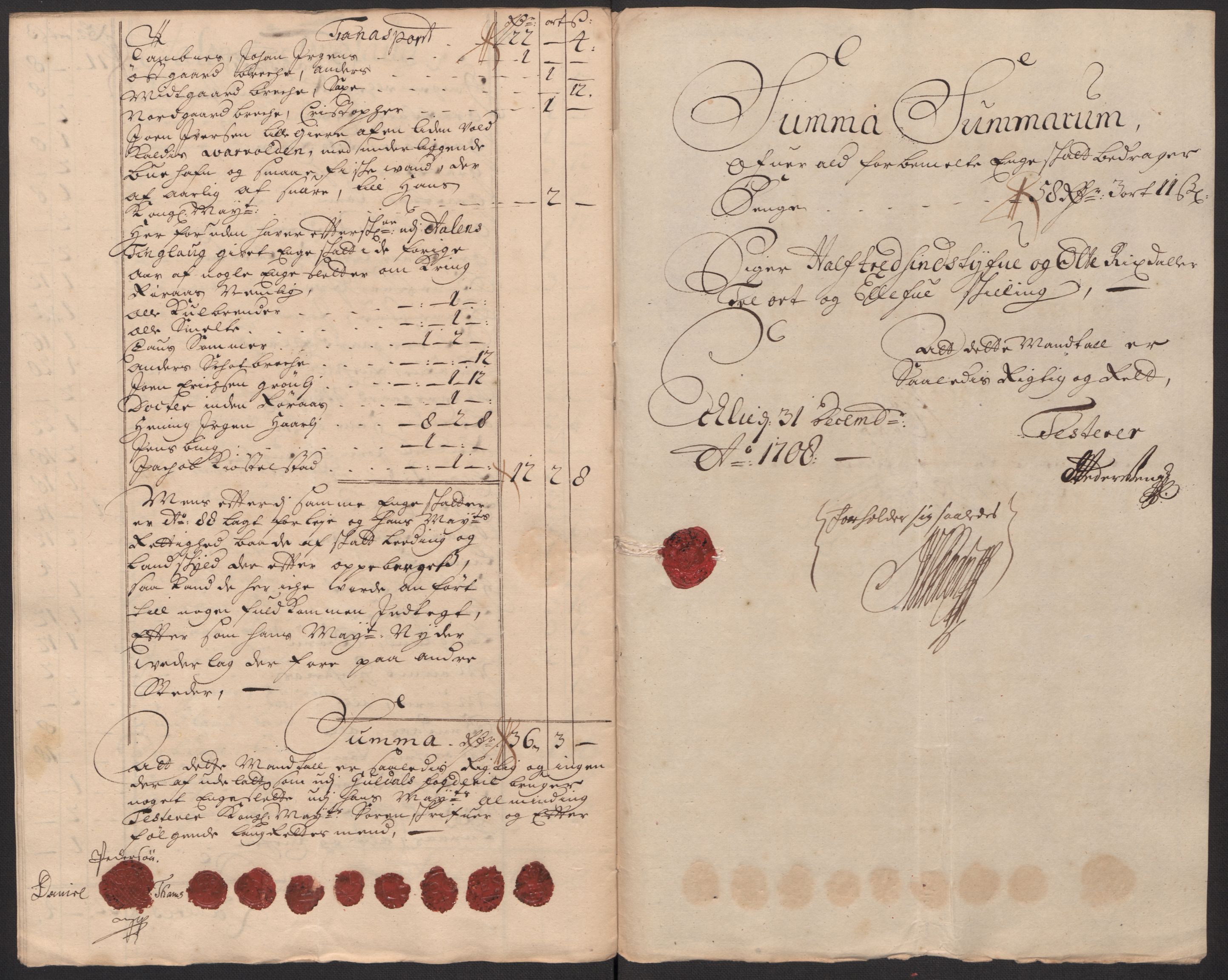 Rentekammeret inntil 1814, Reviderte regnskaper, Fogderegnskap, RA/EA-4092/R60/L3958: Fogderegnskap Orkdal og Gauldal, 1708, s. 259