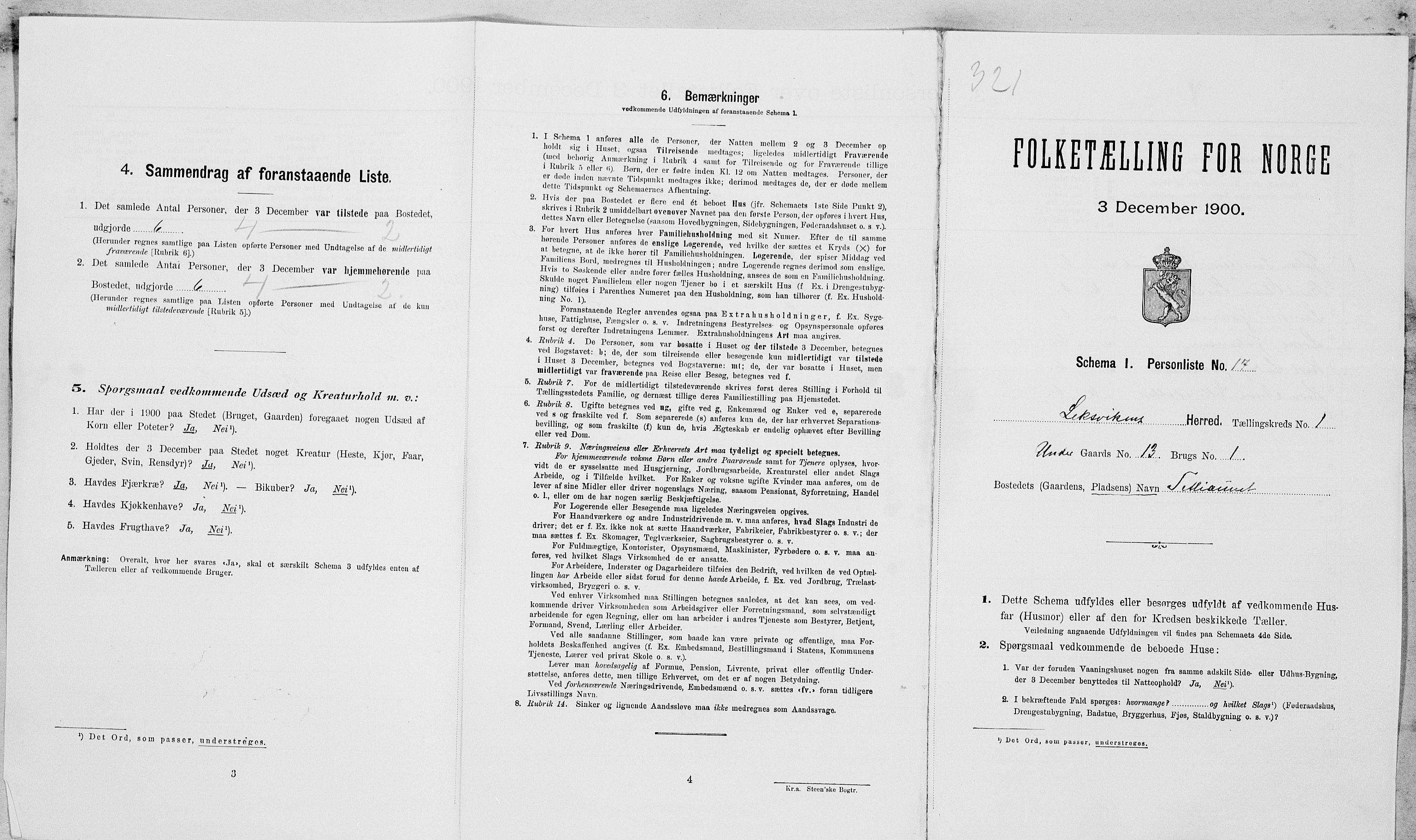 SAT, Folketelling 1900 for 1718 Leksvik herred, 1900, s. 102