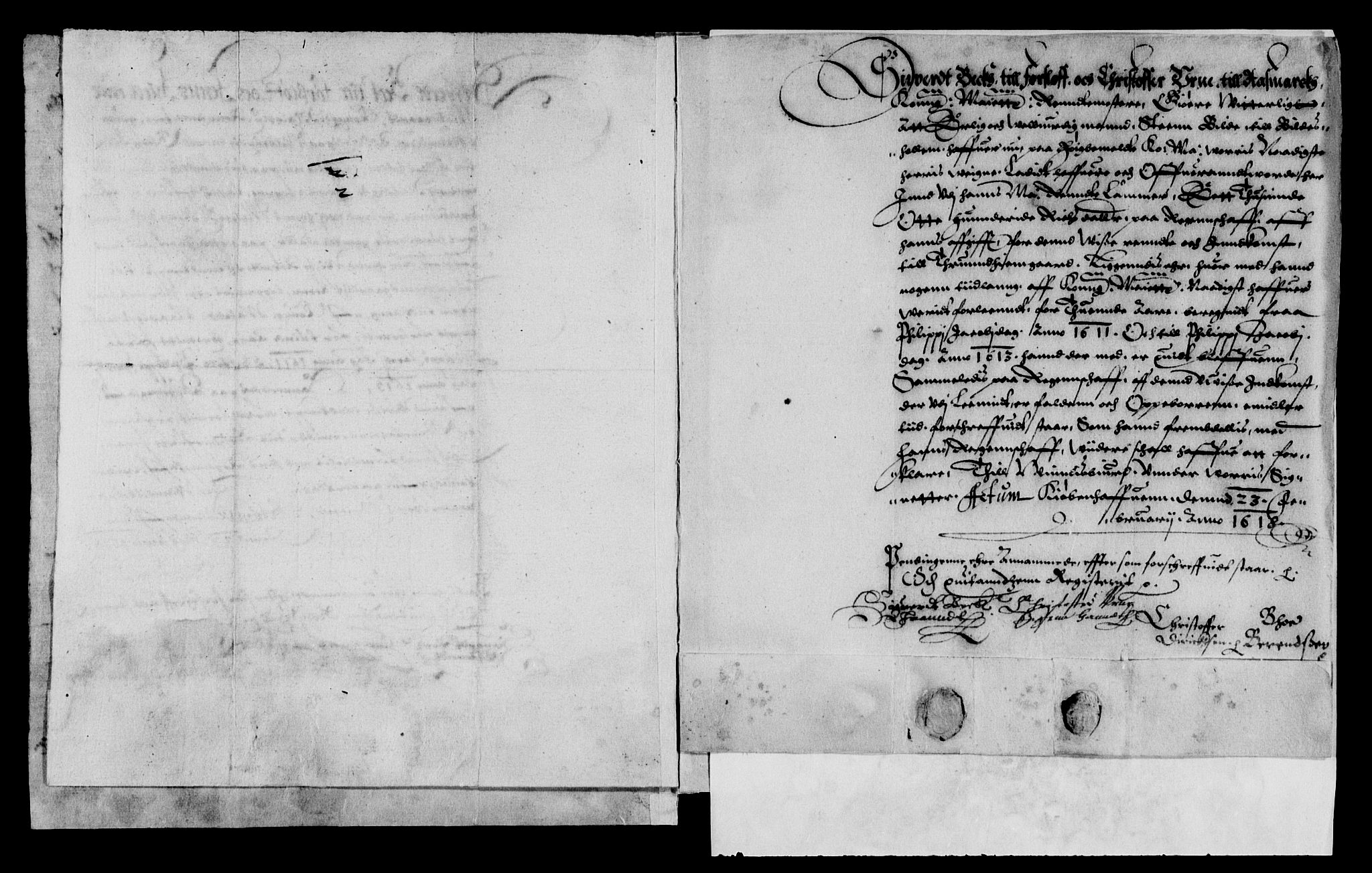 Rentekammeret inntil 1814, Reviderte regnskaper, Lensregnskaper, RA/EA-5023/R/Rb/Rbw/L0009: Trondheim len, 1611-1613