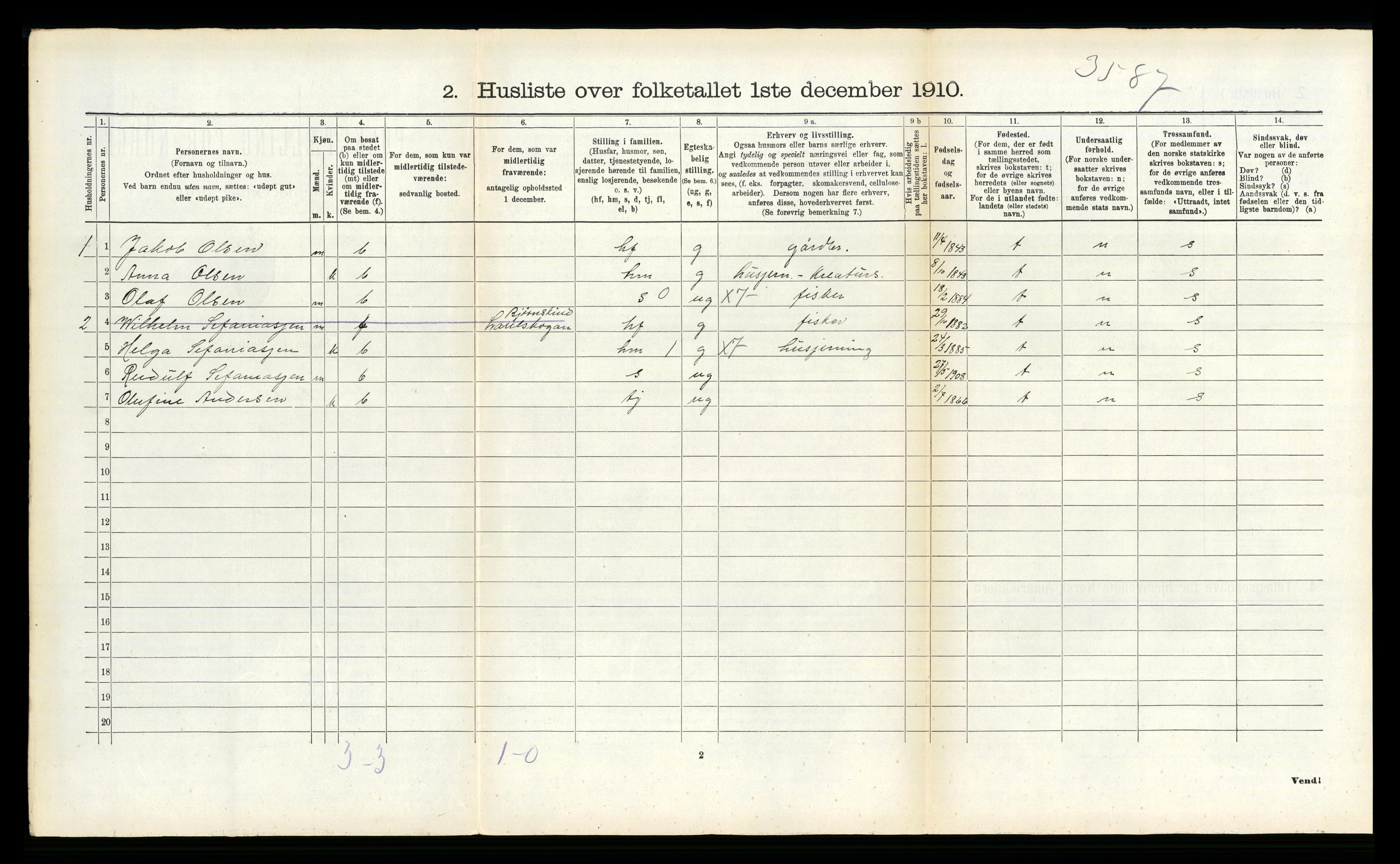 RA, Folketelling 1910 for 1872 Dverberg herred, 1910, s. 831