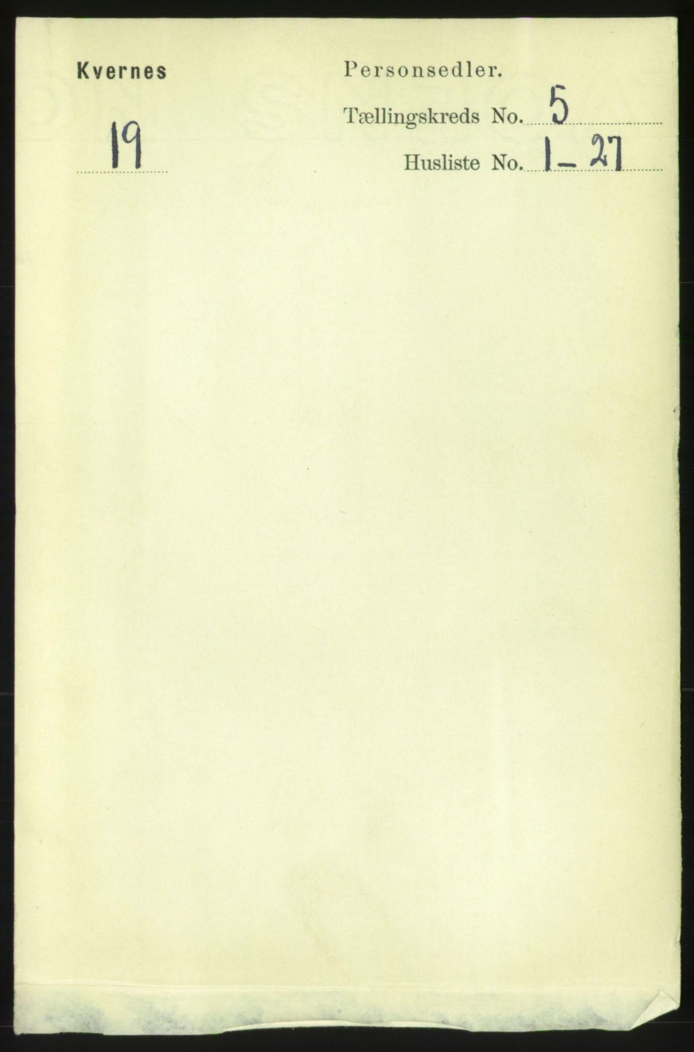 RA, Folketelling 1891 for 1553 Kvernes herred, 1891, s. 2334