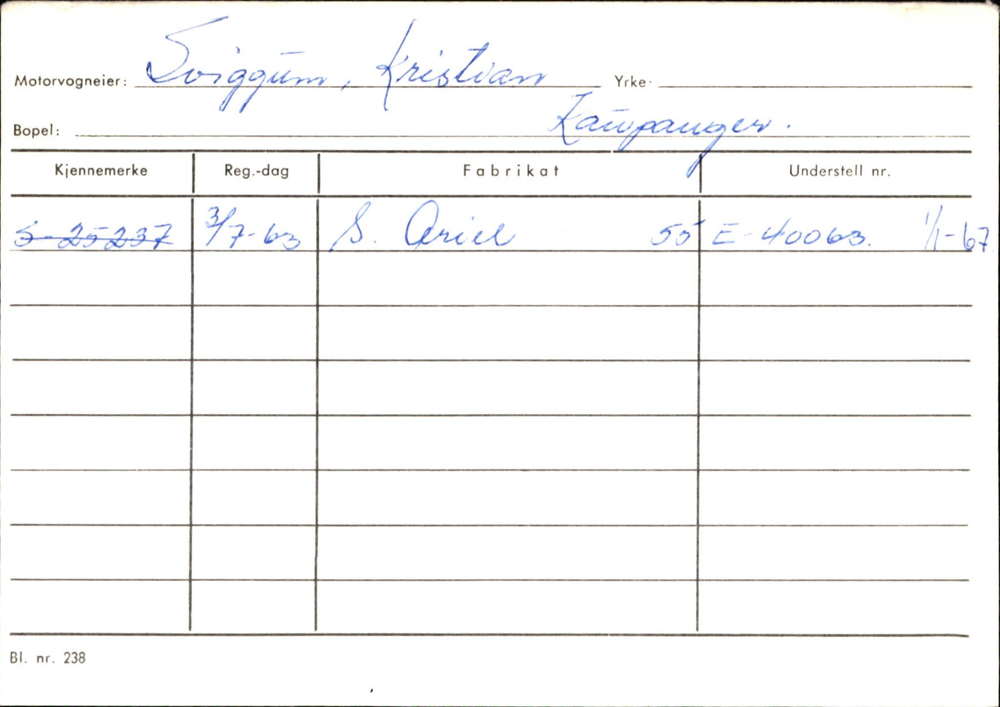 Statens vegvesen, Sogn og Fjordane vegkontor, AV/SAB-A-5301/4/F/L0124: Eigarregister Sogndal A-U, 1945-1975, s. 2538