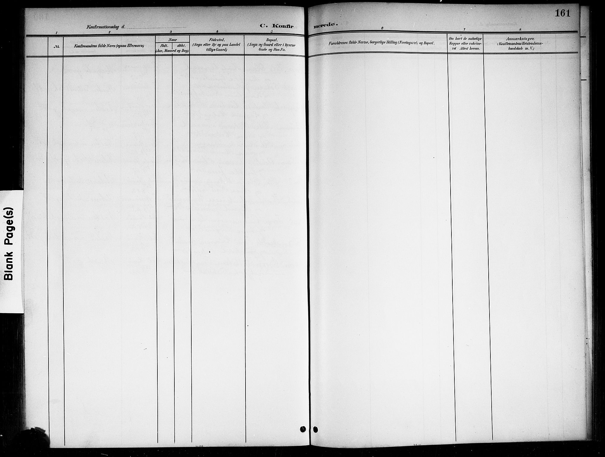 Sigdal kirkebøker, SAKO/A-245/G/Ga/L0006: Klokkerbok nr. I 6, 1901-1916, s. 161
