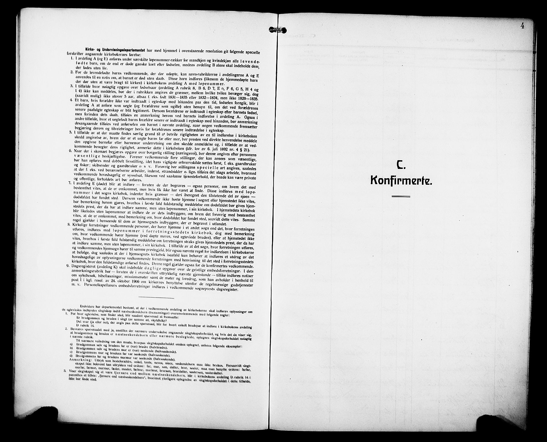 Voss sokneprestembete, AV/SAB-A-79001/H/Hab: Klokkerbok nr. D 2, 1910-1931, s. 4