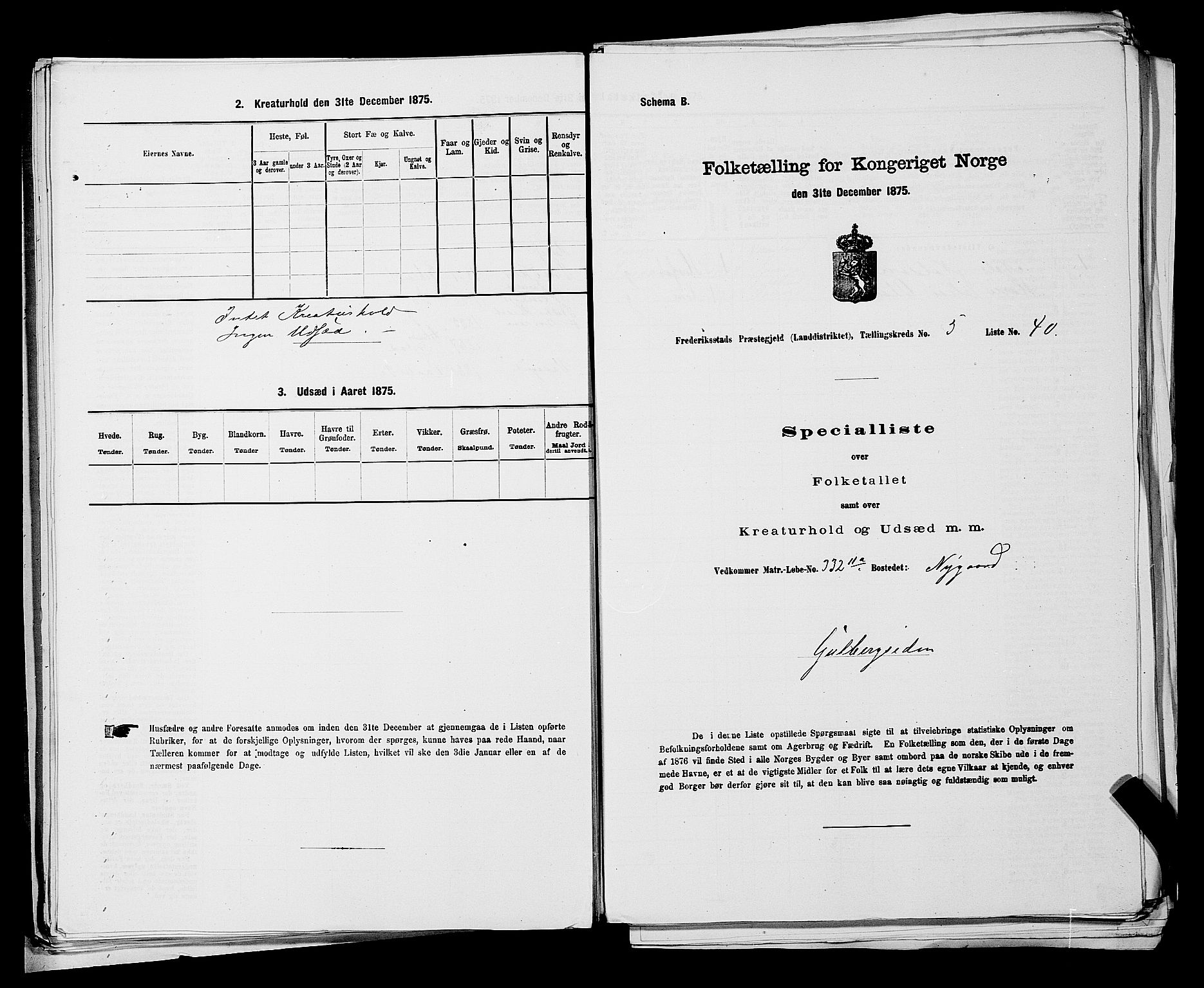 RA, Folketelling 1875 for 0132L Fredrikstad prestegjeld, Glemmen sokn, 1875, s. 986