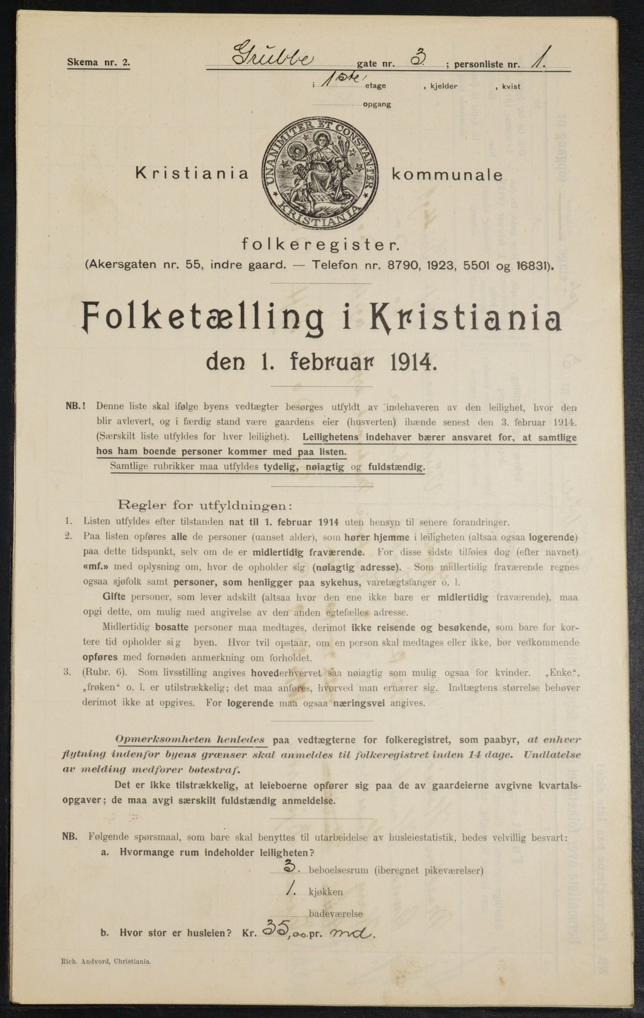 OBA, Kommunal folketelling 1.2.1914 for Kristiania, 1914, s. 30302