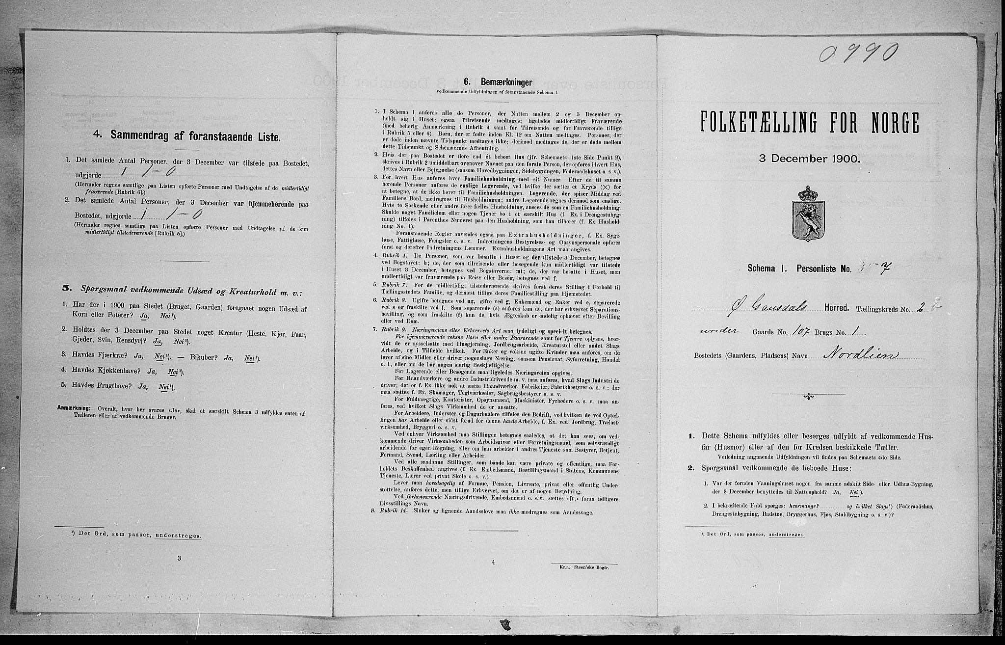 SAH, Folketelling 1900 for 0522 Østre Gausdal herred, 1900, s. 389
