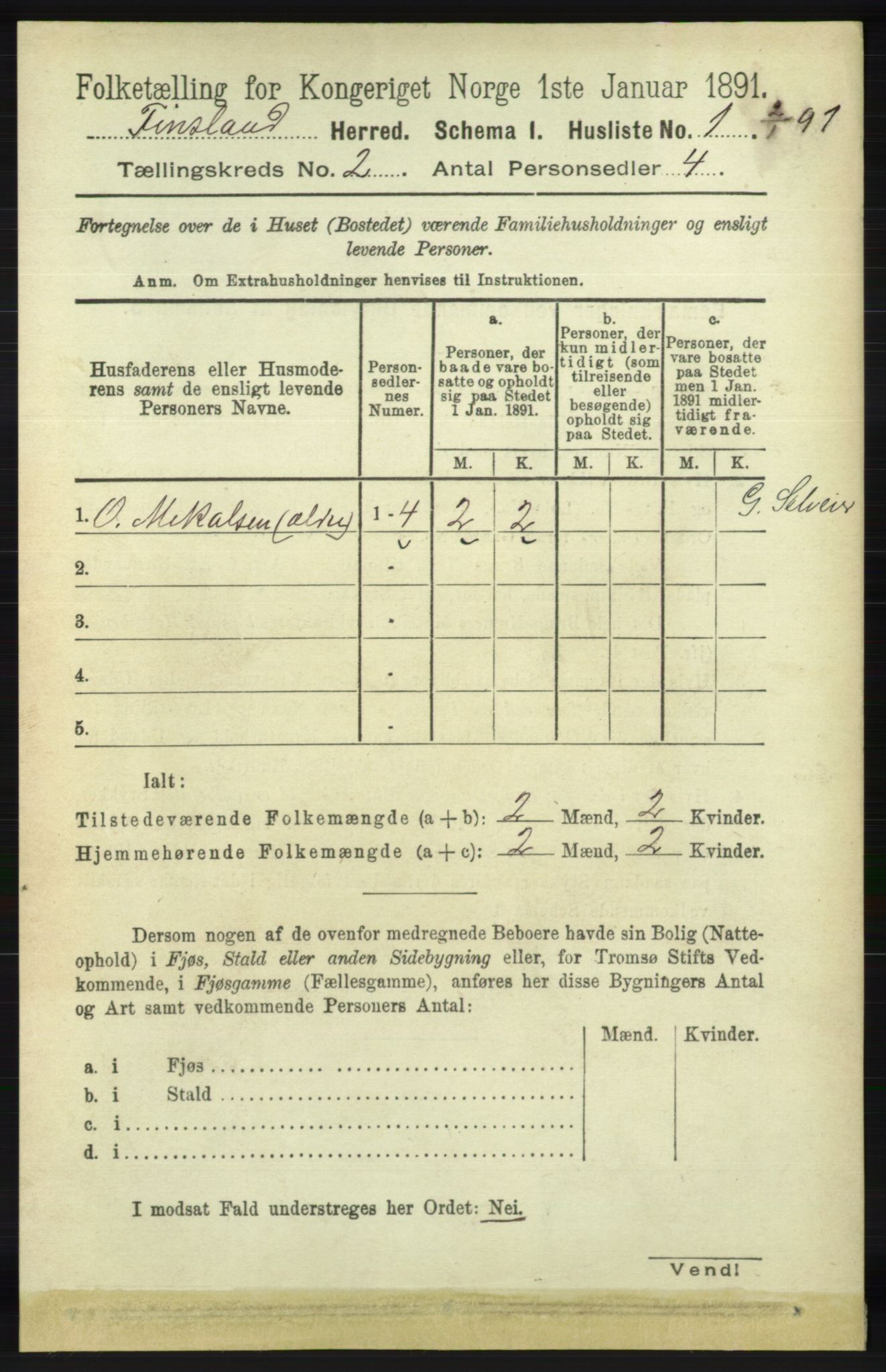 RA, Folketelling 1891 for 1023 Finsland herred, 1891, s. 373