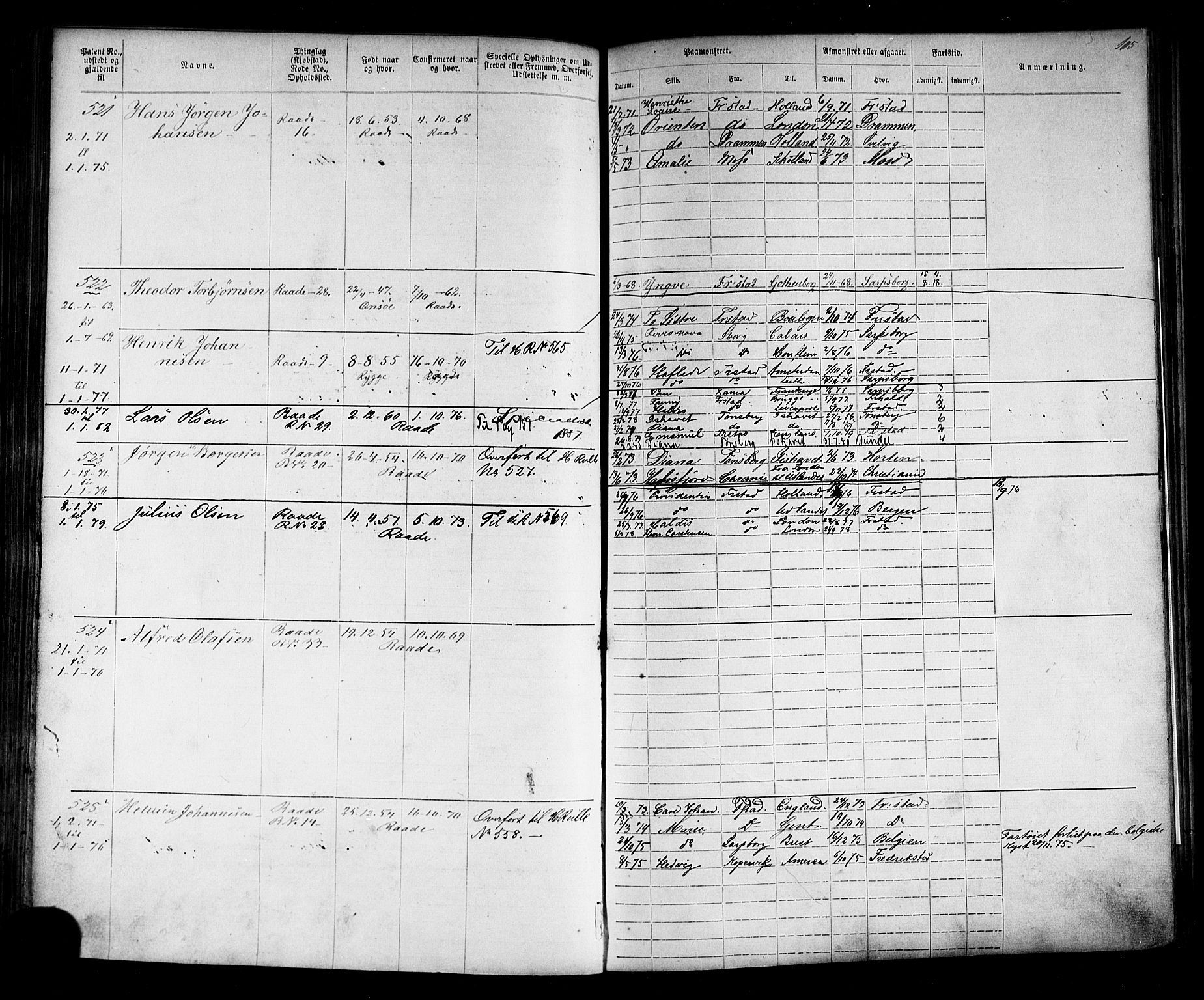 Moss mønstringskontor, AV/SAO-A-10569d/F/Fc/Fca/L0004: Annotasjonsrulle, 1868-1891, s. 109