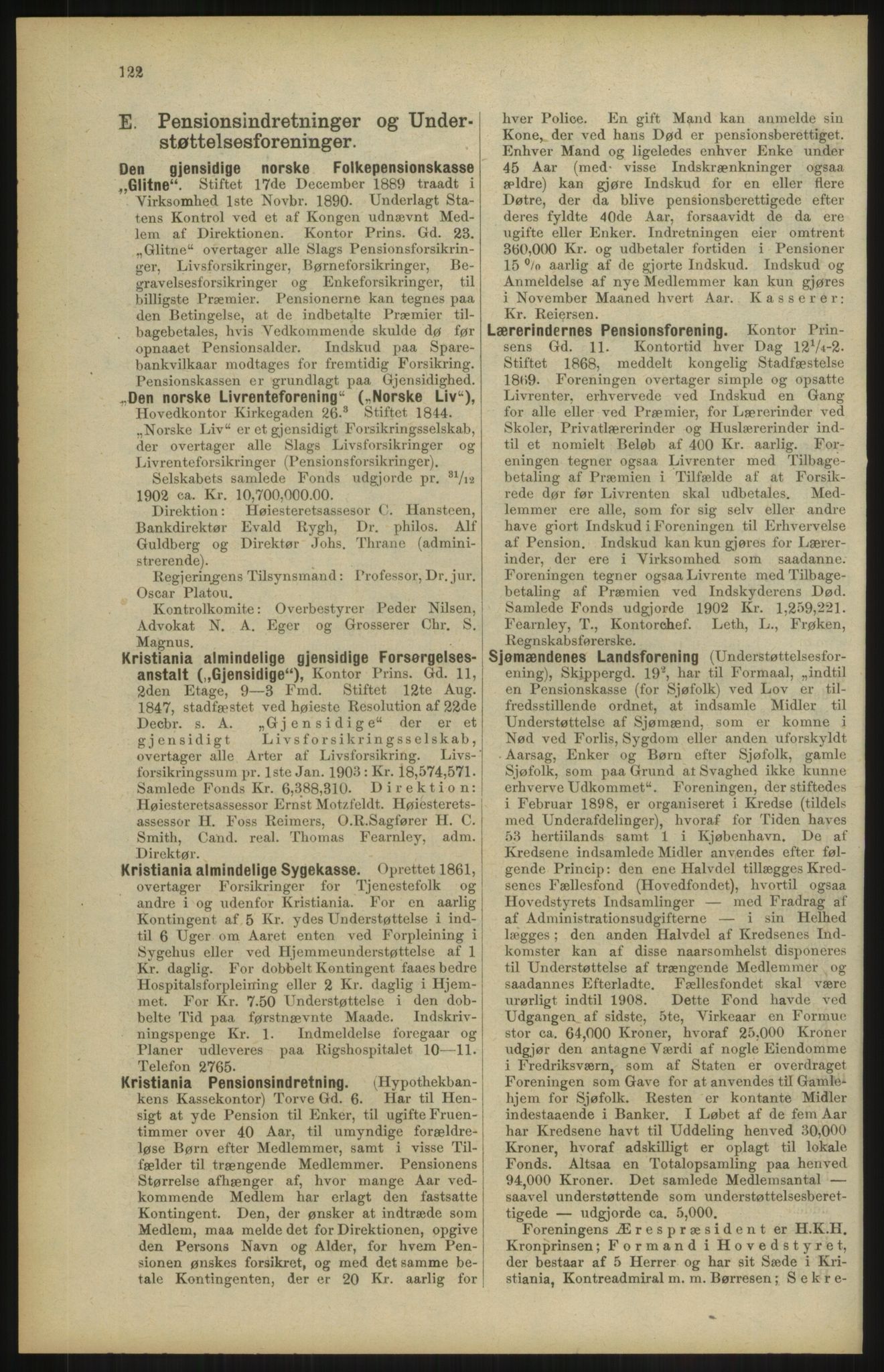 Kristiania/Oslo adressebok, PUBL/-, 1904, s. 122