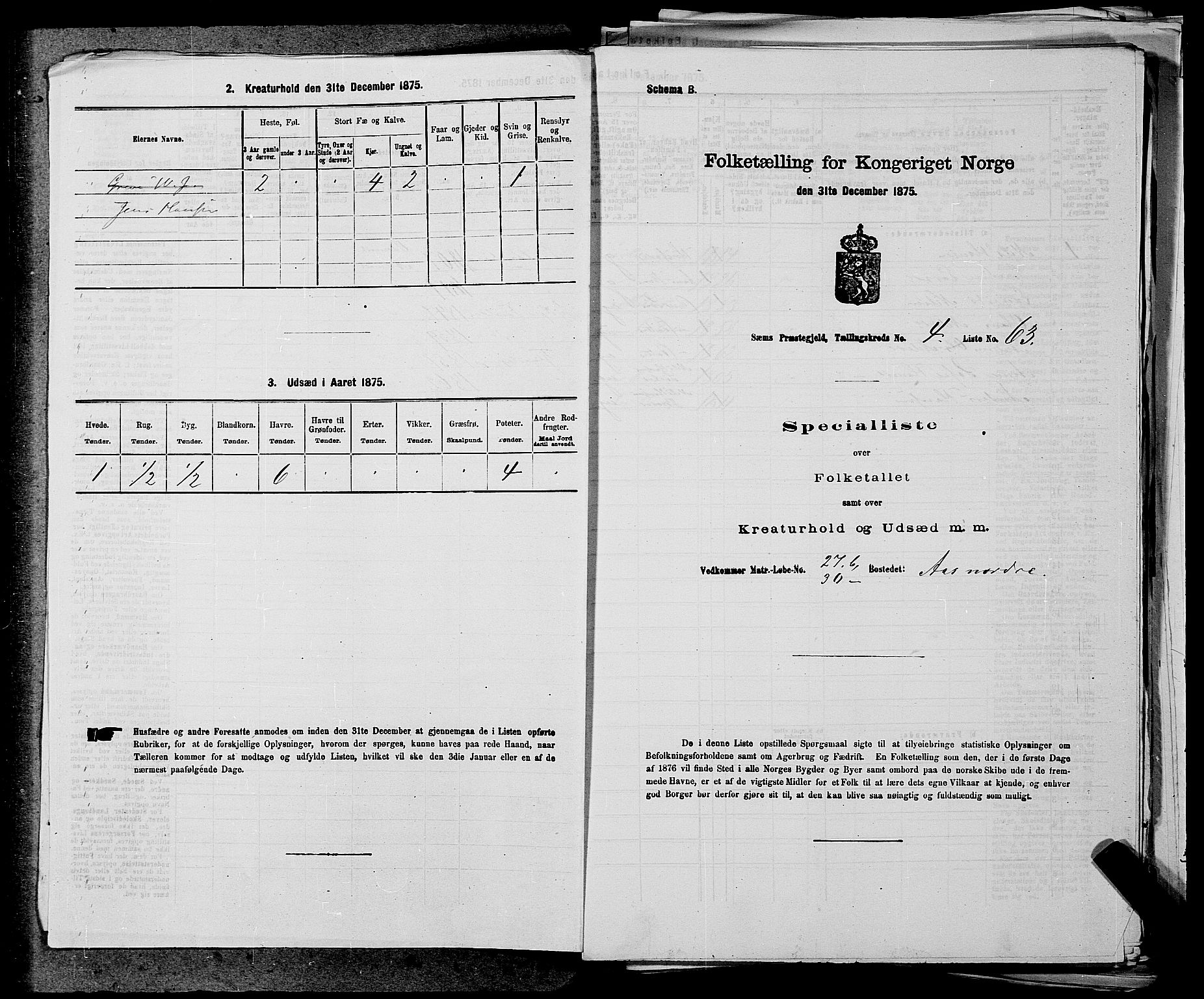 SAKO, Folketelling 1875 for 0721P Sem prestegjeld, 1875, s. 465