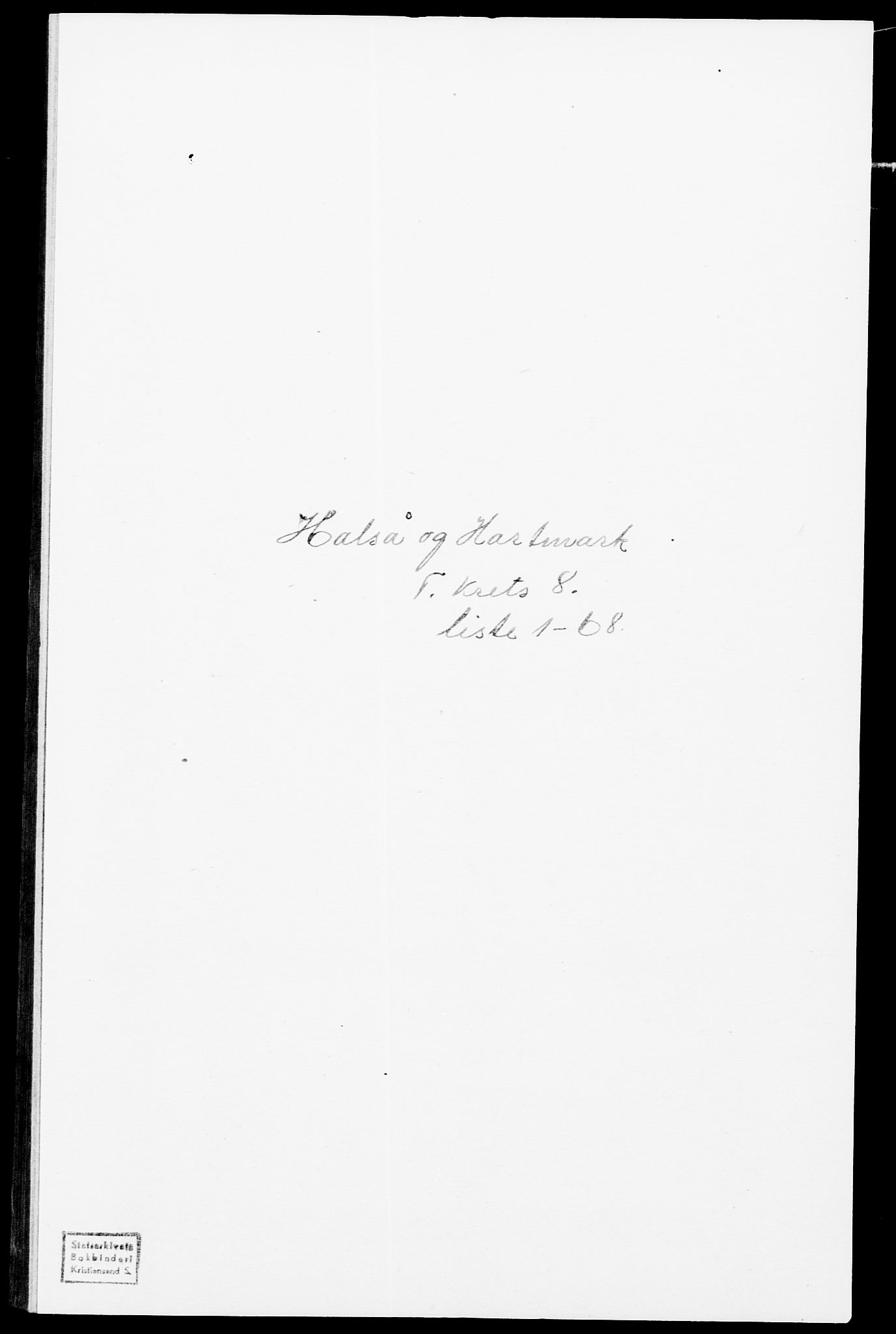 SAK, Folketelling 1875 for 1019L Mandal prestegjeld, Halse sokn og Harkmark sokn, 1875, s. 1123