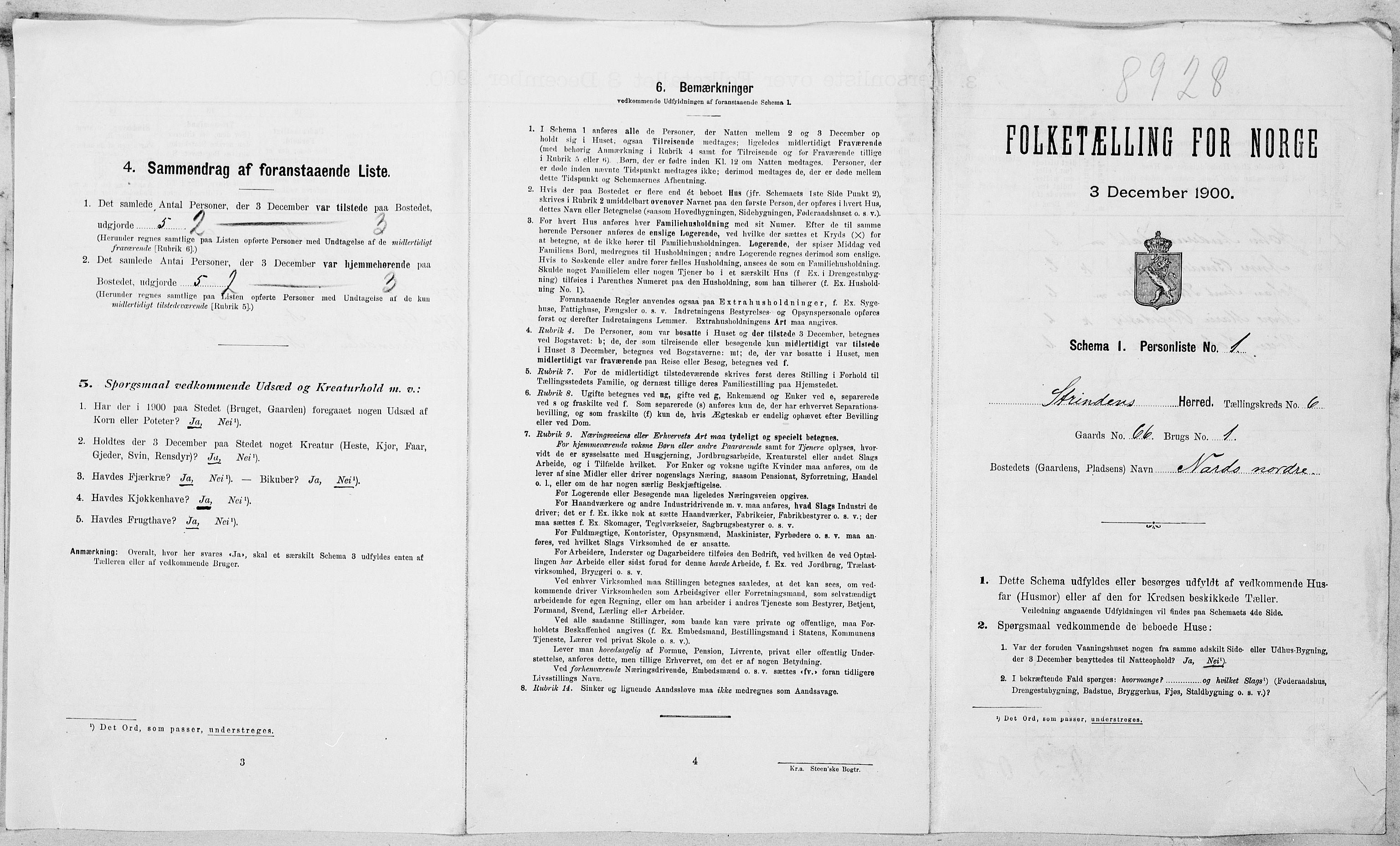 SAT, Folketelling 1900 for 1660 Strinda herred, 1900, s. 986