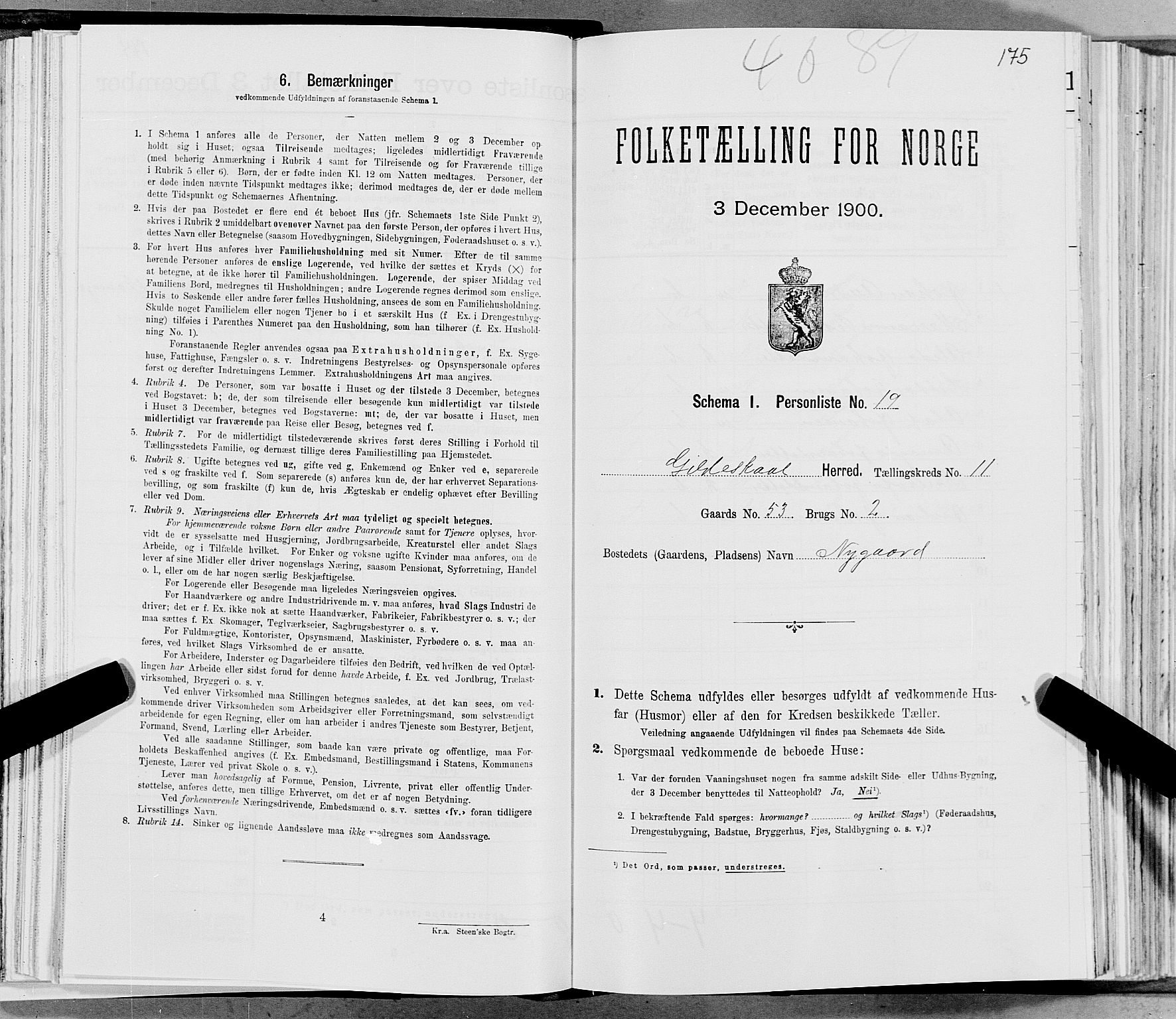 SAT, Folketelling 1900 for 1838 Gildeskål herred, 1900, s. 1158