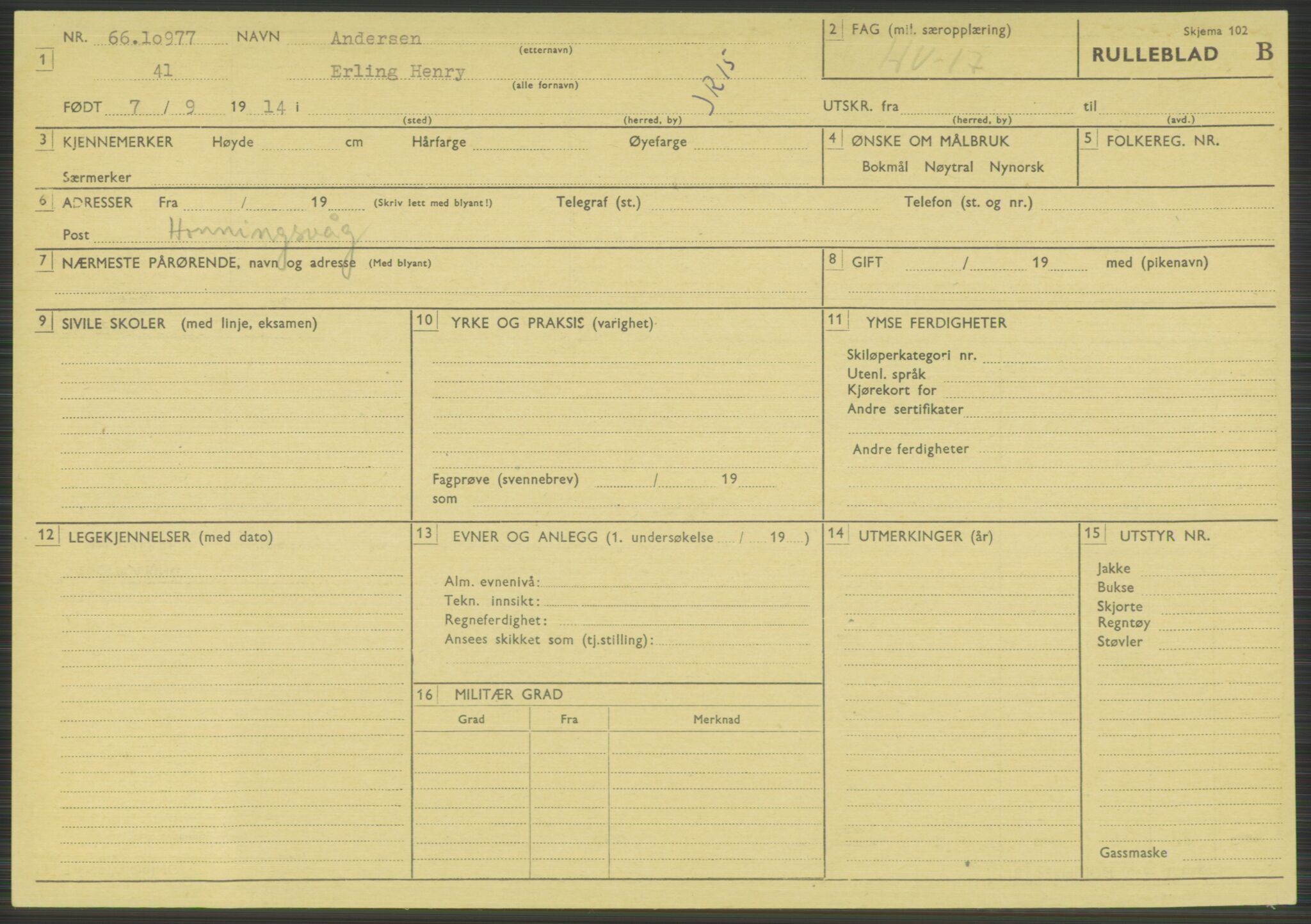 Forsvaret, Varanger bataljon, AV/RA-RAFA-2258/1/D/L0444: Rulleblad for menige født 1913-1914, 1913-1914, s. 276