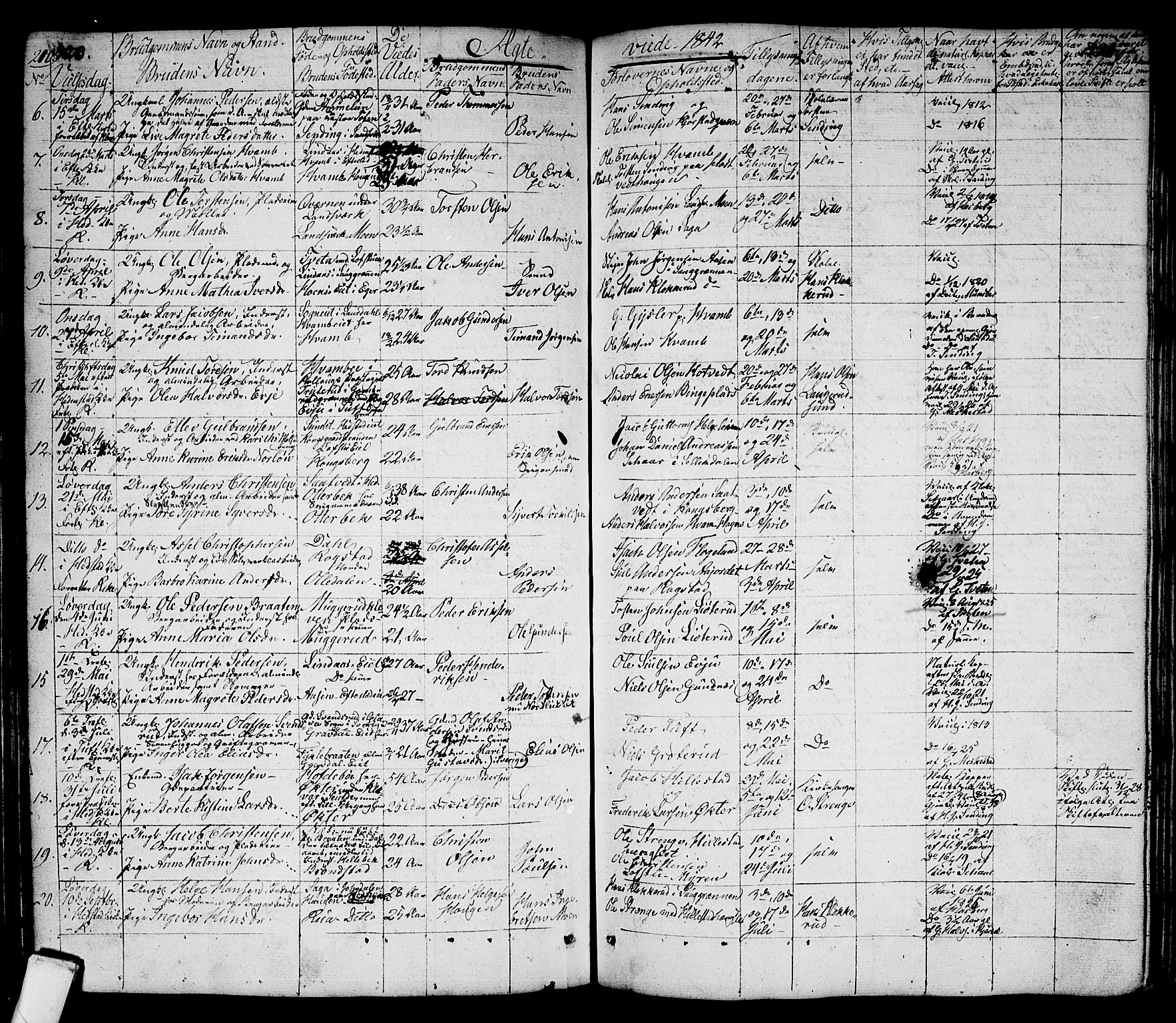 Sandsvær kirkebøker, AV/SAKO-A-244/G/Ga/L0004: Klokkerbok nr. I 4, 1840-1856, s. 210