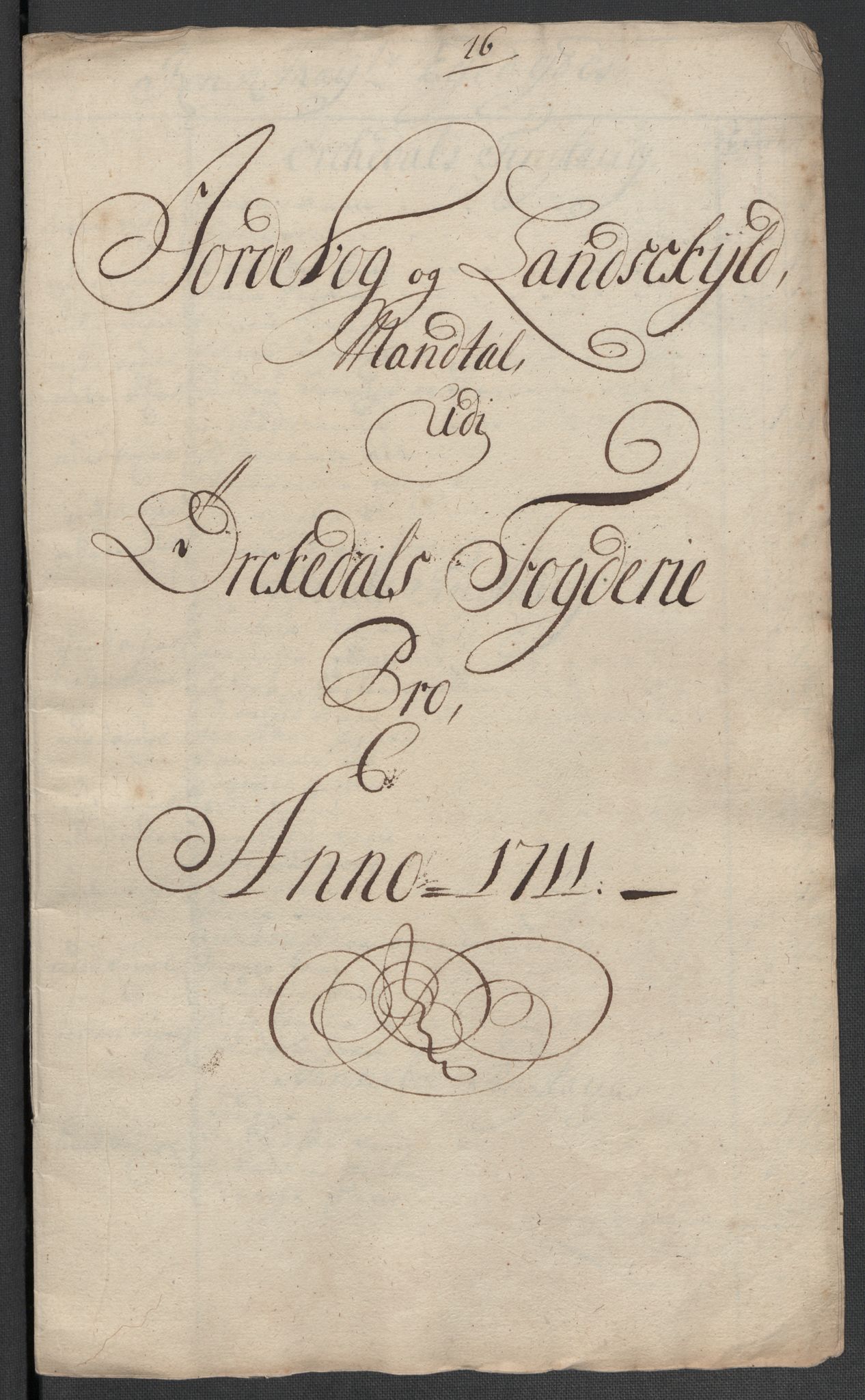 Rentekammeret inntil 1814, Reviderte regnskaper, Fogderegnskap, AV/RA-EA-4092/R60/L3961: Fogderegnskap Orkdal og Gauldal, 1711, s. 205
