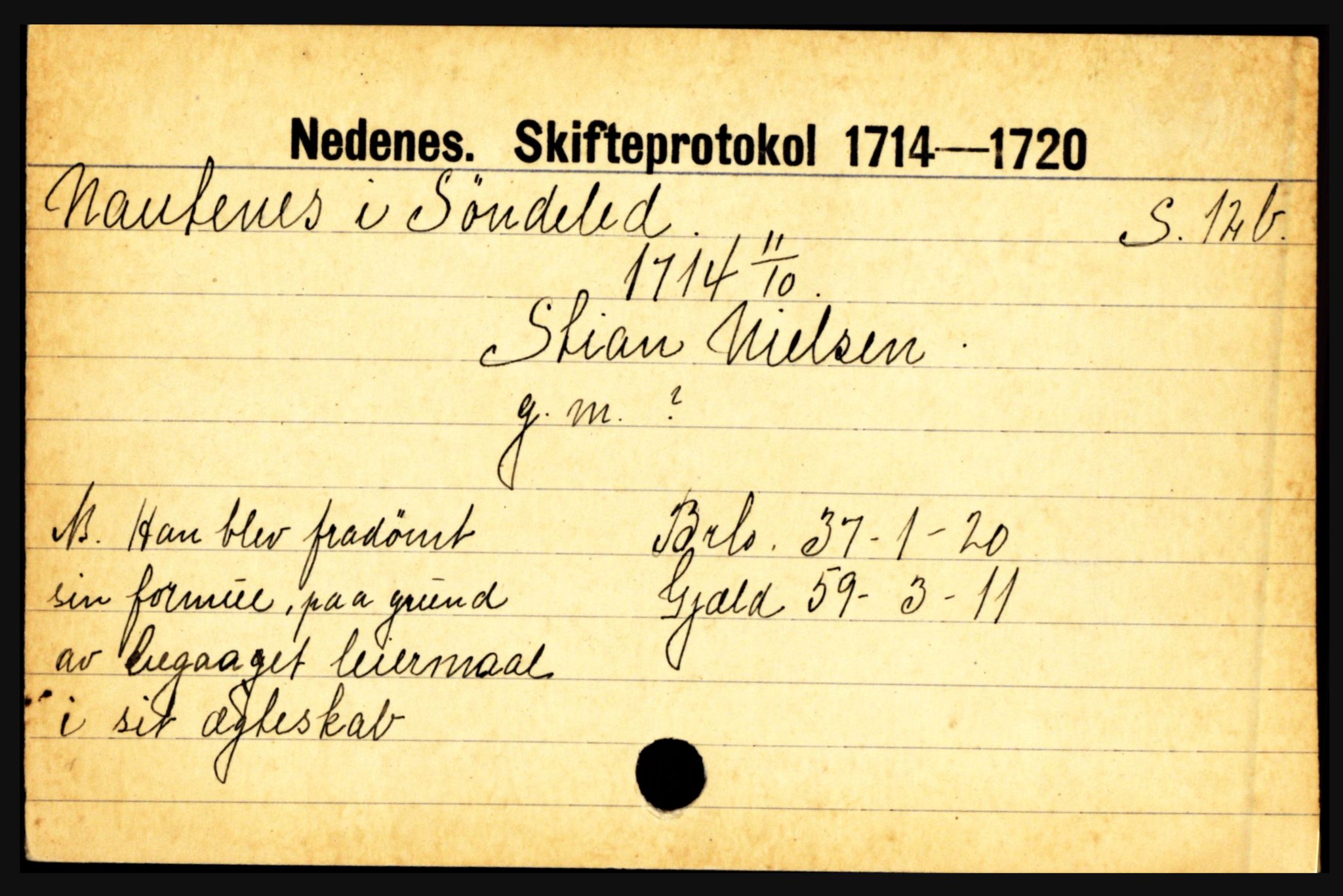 Nedenes sorenskriveri før 1824, AV/SAK-1221-0007/H, s. 21409