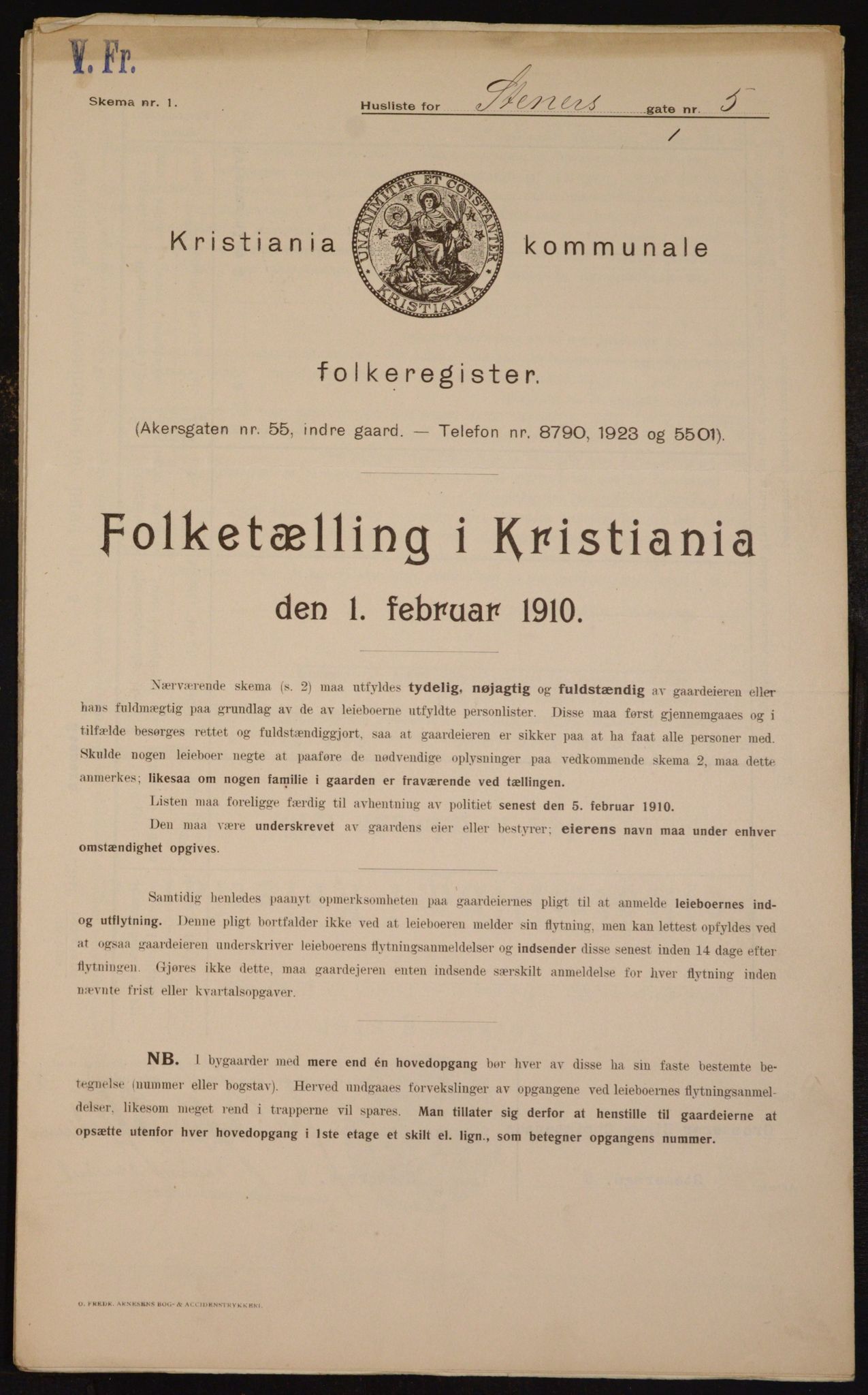 OBA, Kommunal folketelling 1.2.1910 for Kristiania, 1910, s. 96348