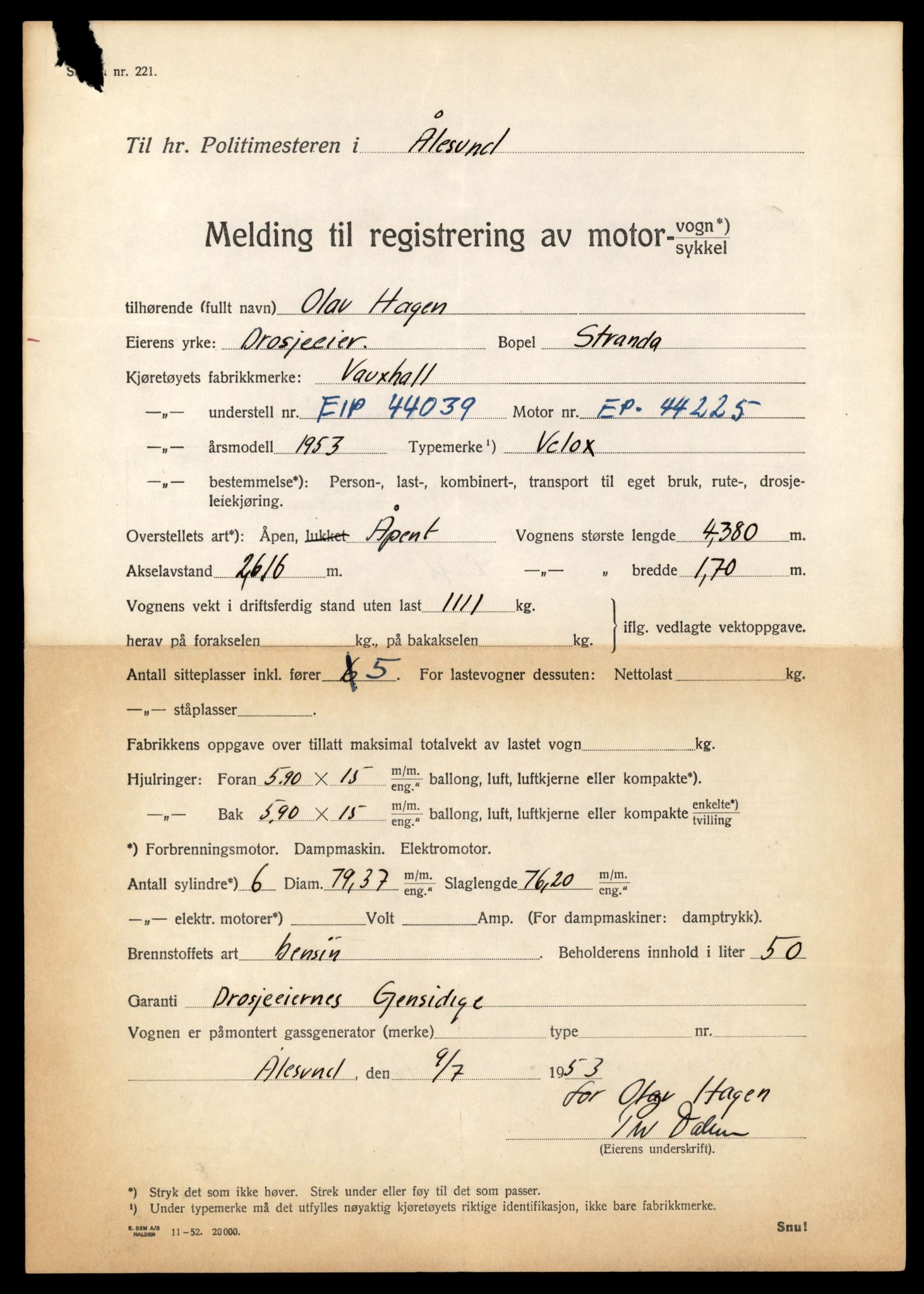 Møre og Romsdal vegkontor - Ålesund trafikkstasjon, SAT/A-4099/F/Fe/L0018: Registreringskort for kjøretøy T 10091 - T 10227, 1927-1998, s. 1025