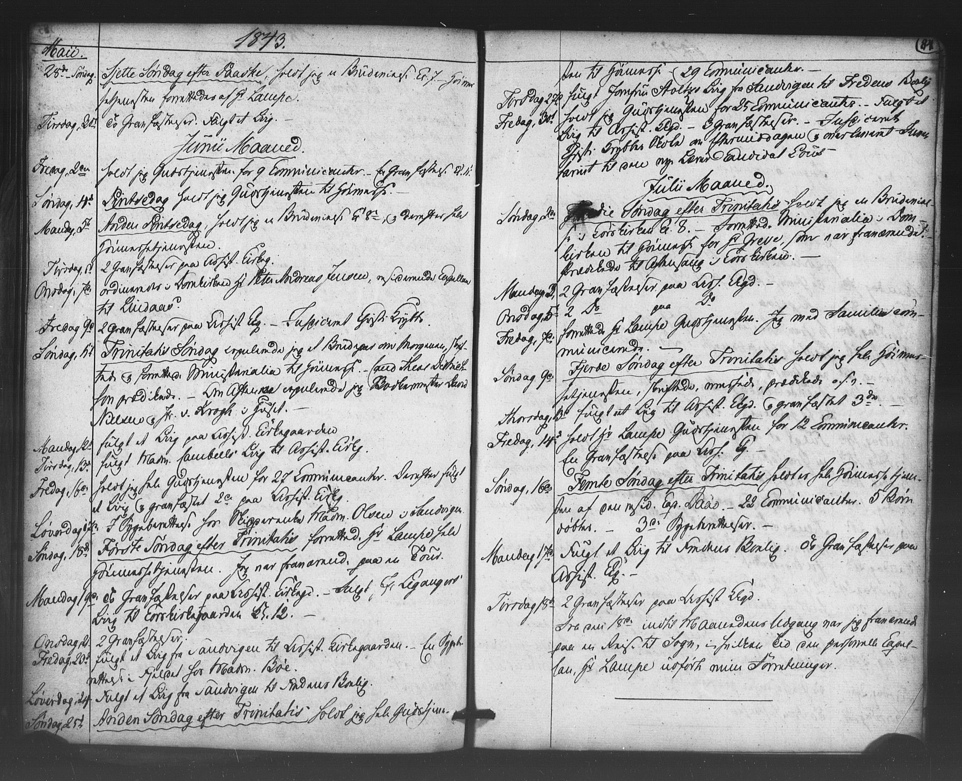 Korskirken sokneprestembete, AV/SAB-A-76101/H/Haa/L0066: Residerende kapellans bok nr. A 1, 1826-1843, s. 84