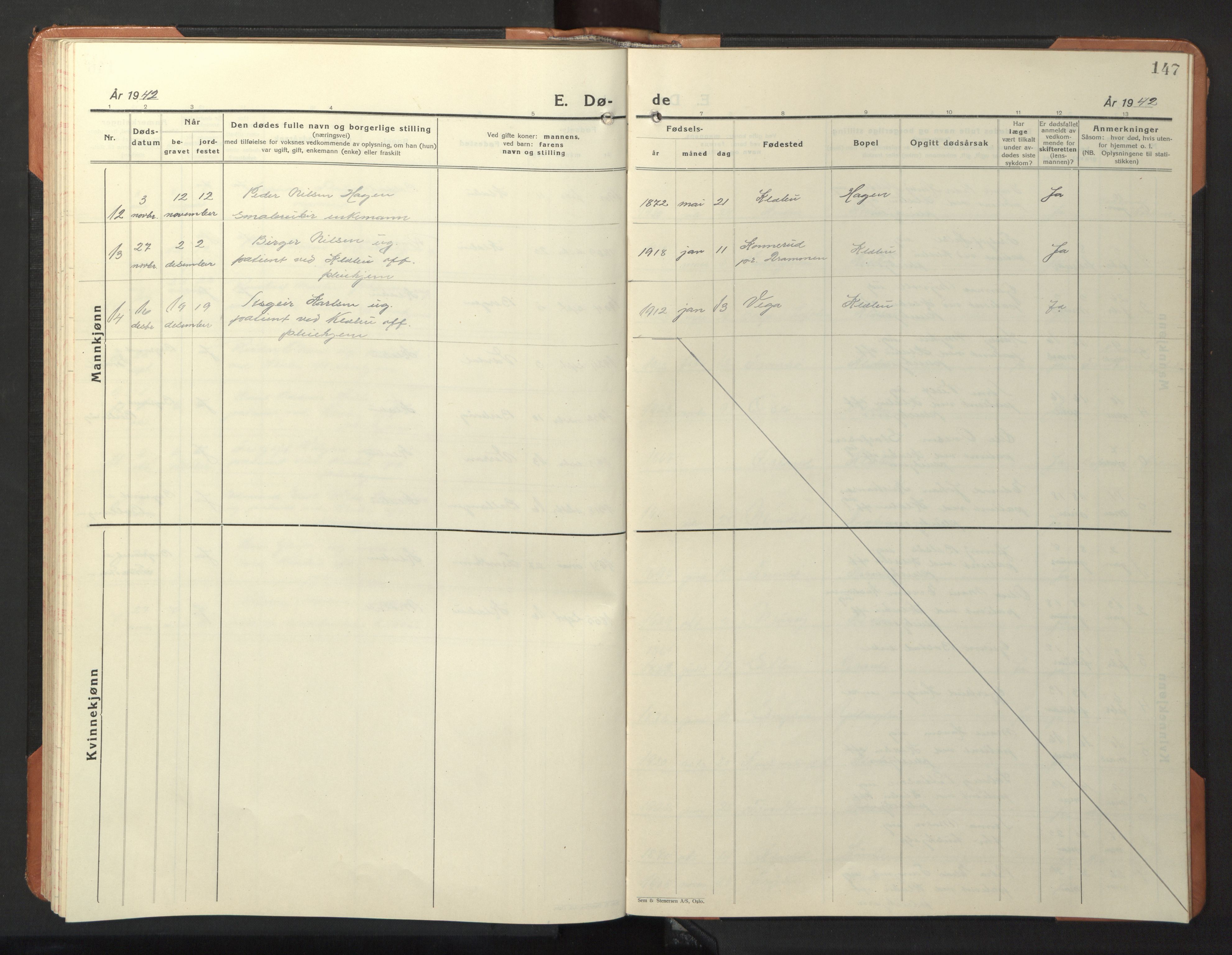 Ministerialprotokoller, klokkerbøker og fødselsregistre - Sør-Trøndelag, SAT/A-1456/618/L0454: Klokkerbok nr. 618C05, 1926-1946, s. 147