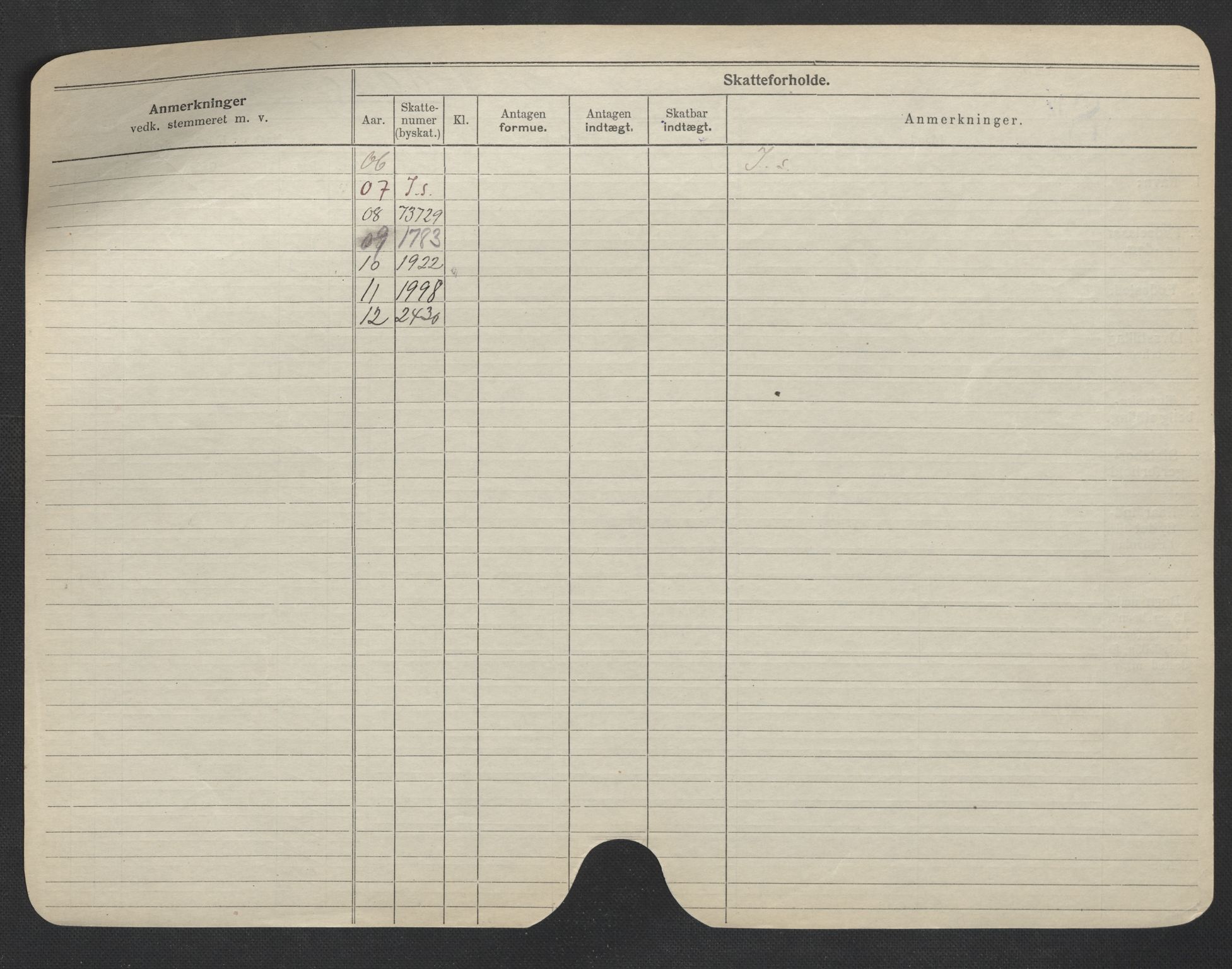 Oslo folkeregister, Registerkort, AV/SAO-A-11715/F/Fa/Fac/L0007: Menn, 1906-1914, s. 498b