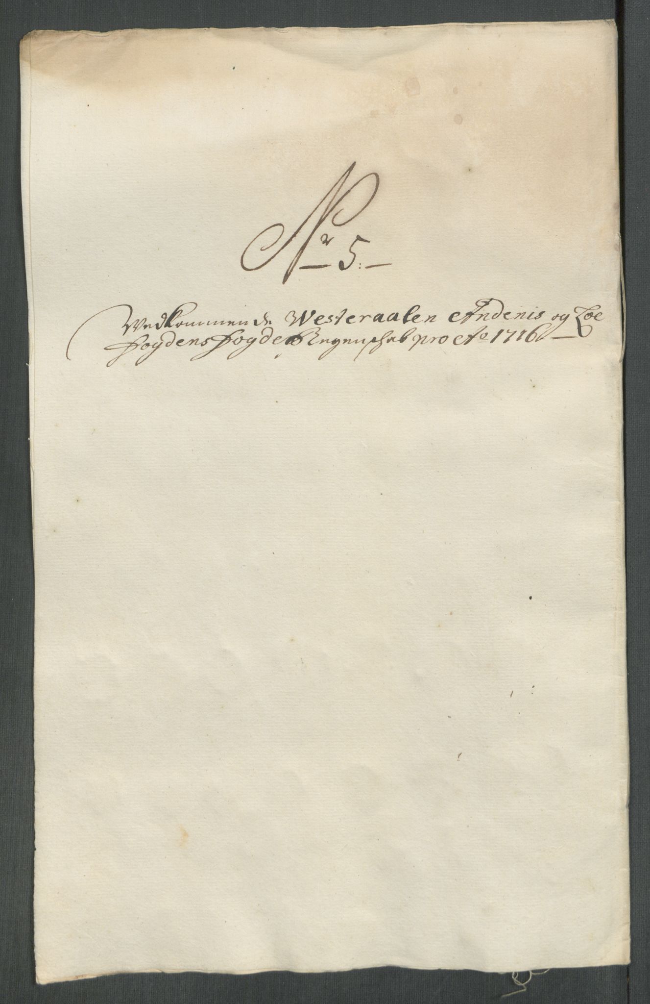 Rentekammeret inntil 1814, Reviderte regnskaper, Fogderegnskap, RA/EA-4092/R67/L4682: Fogderegnskap Vesterålen, Andenes og Lofoten, 1716, s. 85