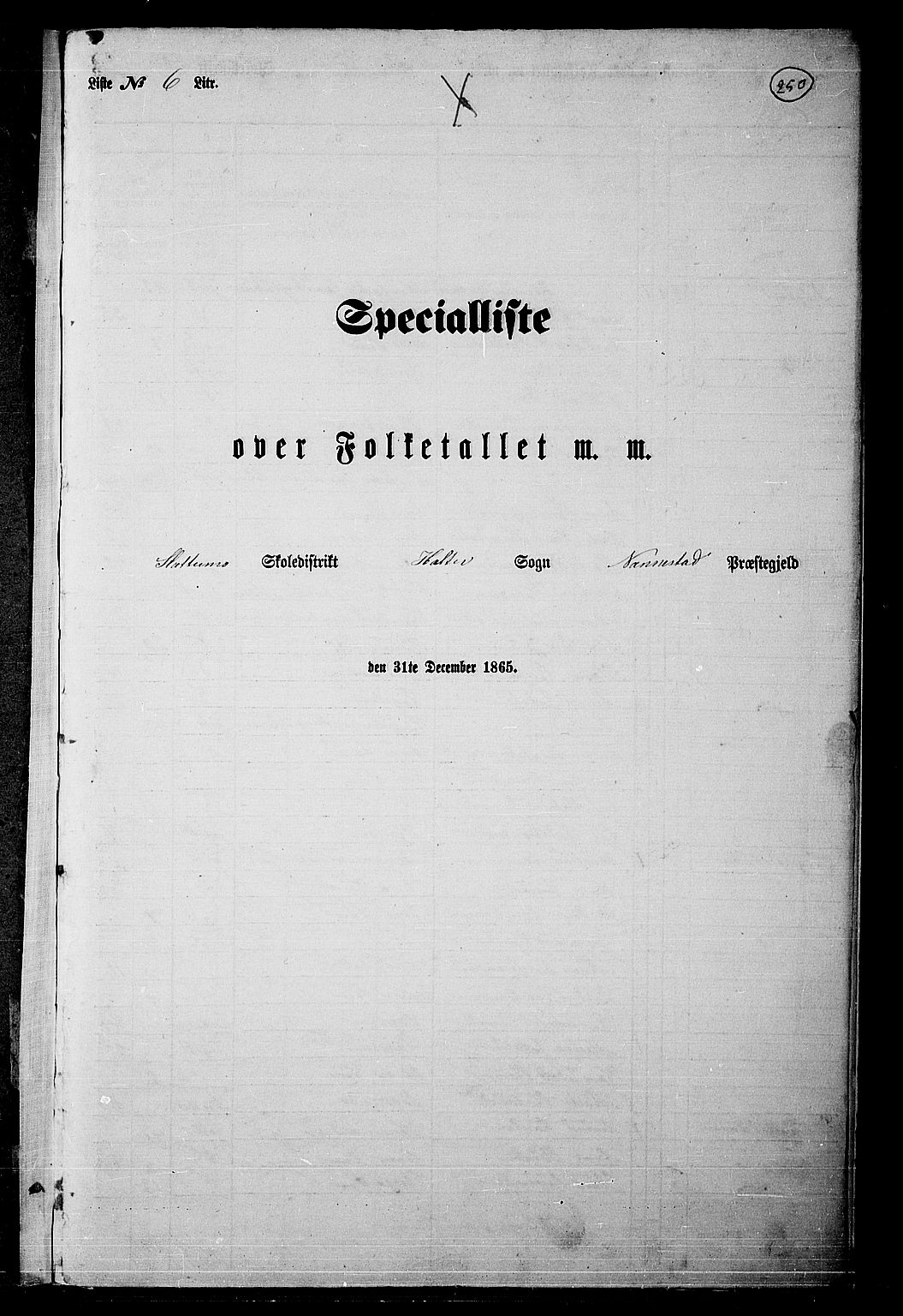 RA, Folketelling 1865 for 0238P Nannestad prestegjeld, 1865, s. 122