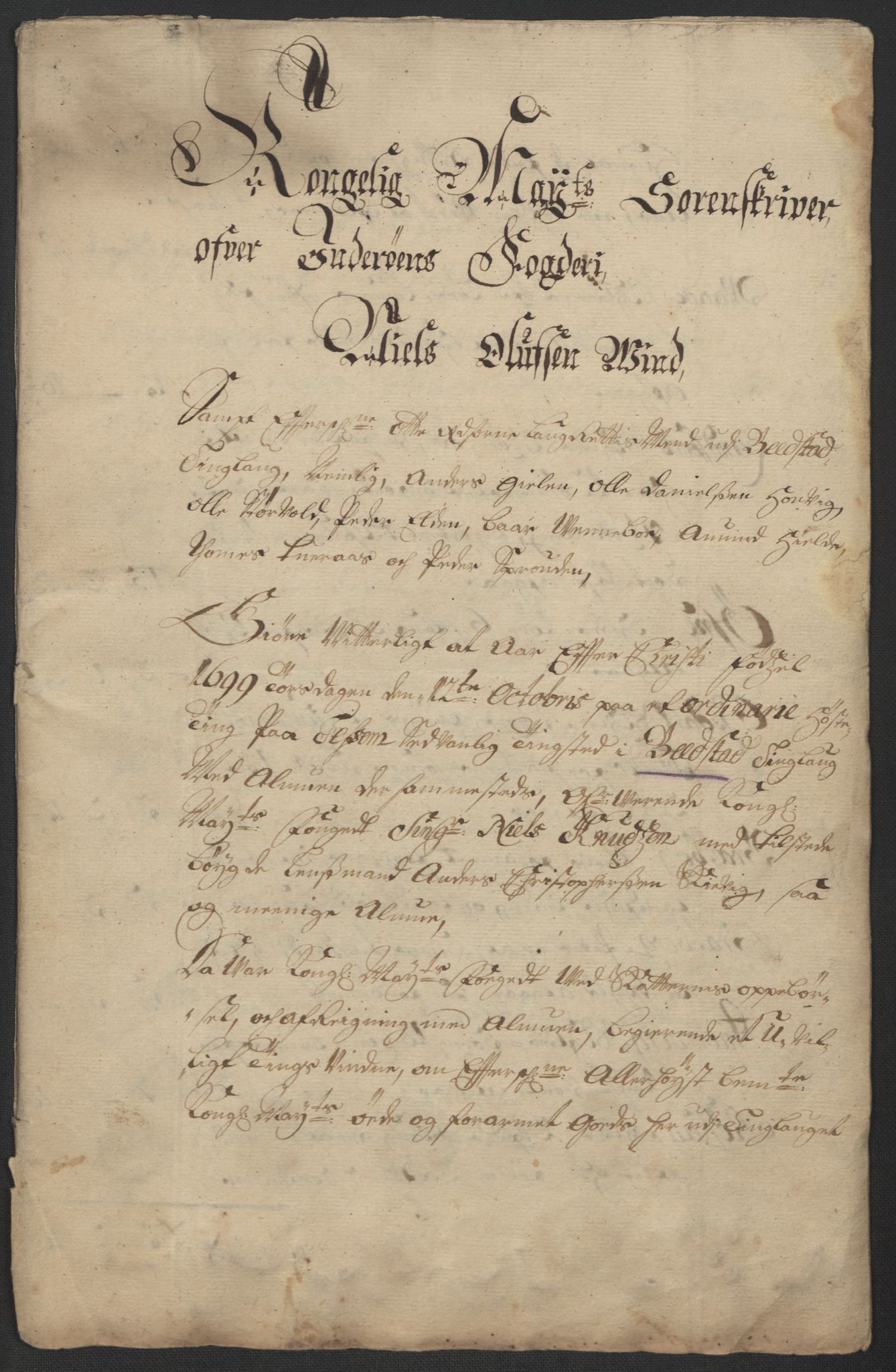 Rentekammeret inntil 1814, Reviderte regnskaper, Fogderegnskap, AV/RA-EA-4092/R63/L4310: Fogderegnskap Inderøy, 1698-1699, s. 392