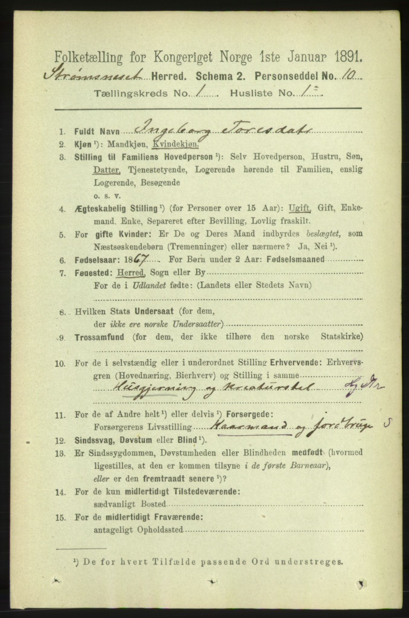 RA, Folketelling 1891 for 1559 Straumsnes herred, 1891, s. 52