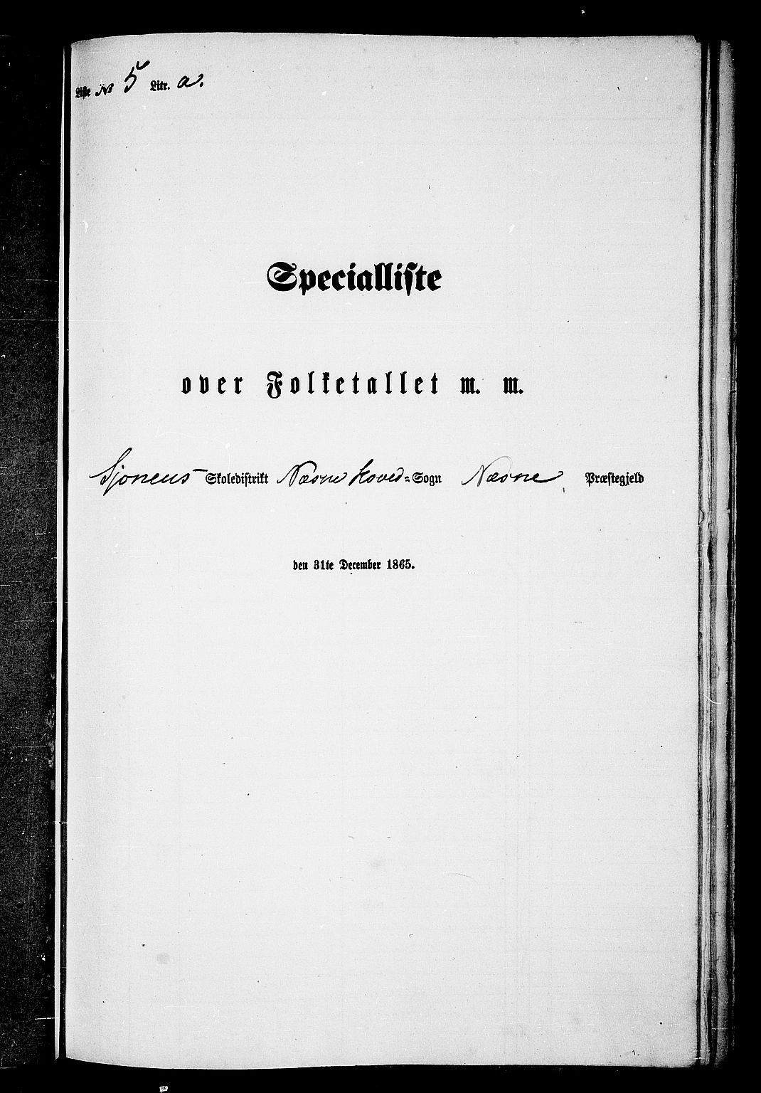 RA, Folketelling 1865 for 1828P Nesna prestegjeld, 1865, s. 102