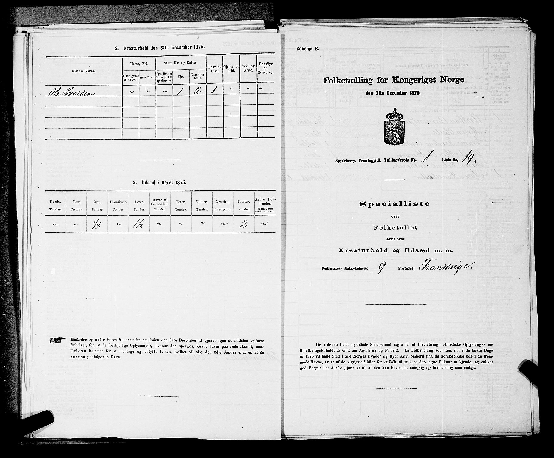 RA, Folketelling 1875 for 0123P Spydeberg prestegjeld, 1875, s. 79