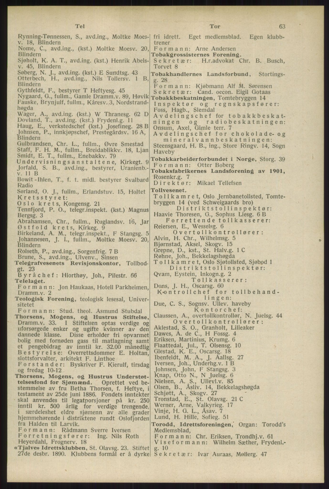 Kristiania/Oslo adressebok, PUBL/-, 1934, s. 63
